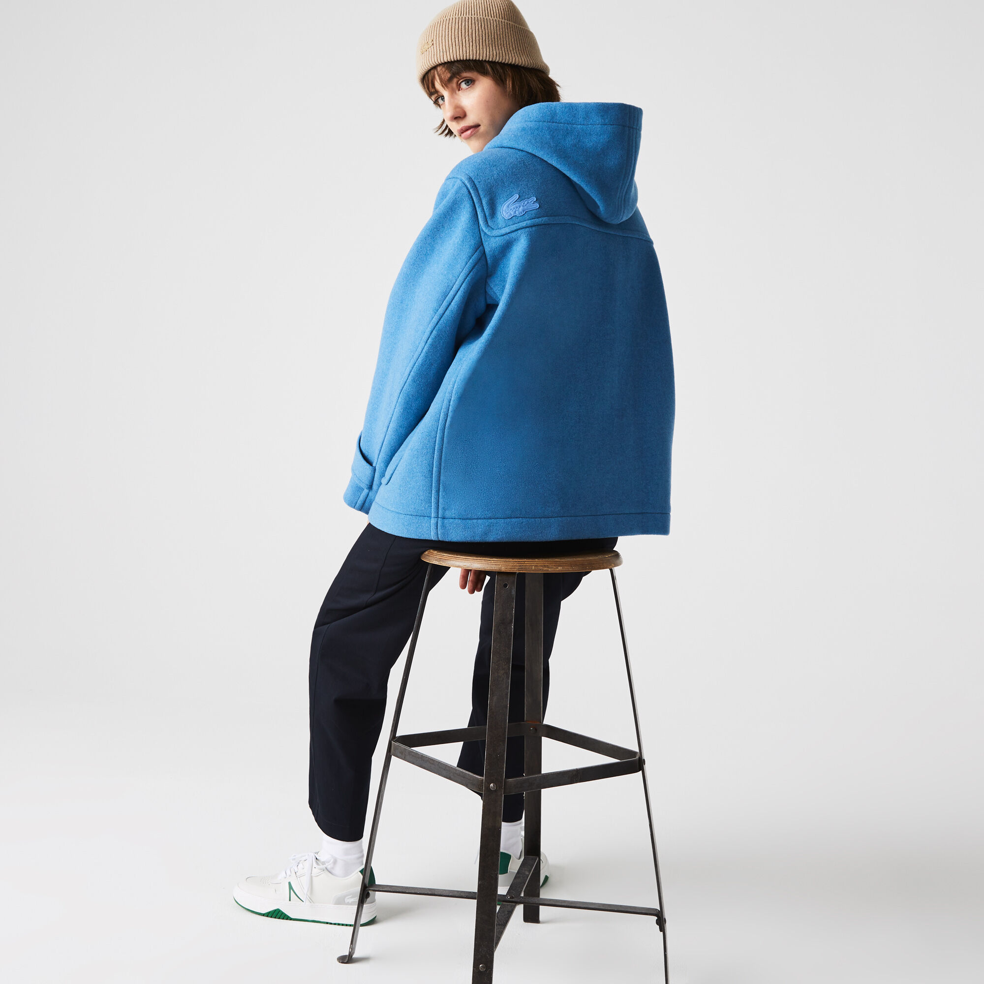 Buy Women s Lacoste L VE Short Wool Blend Duffel Coat Lacoste SA