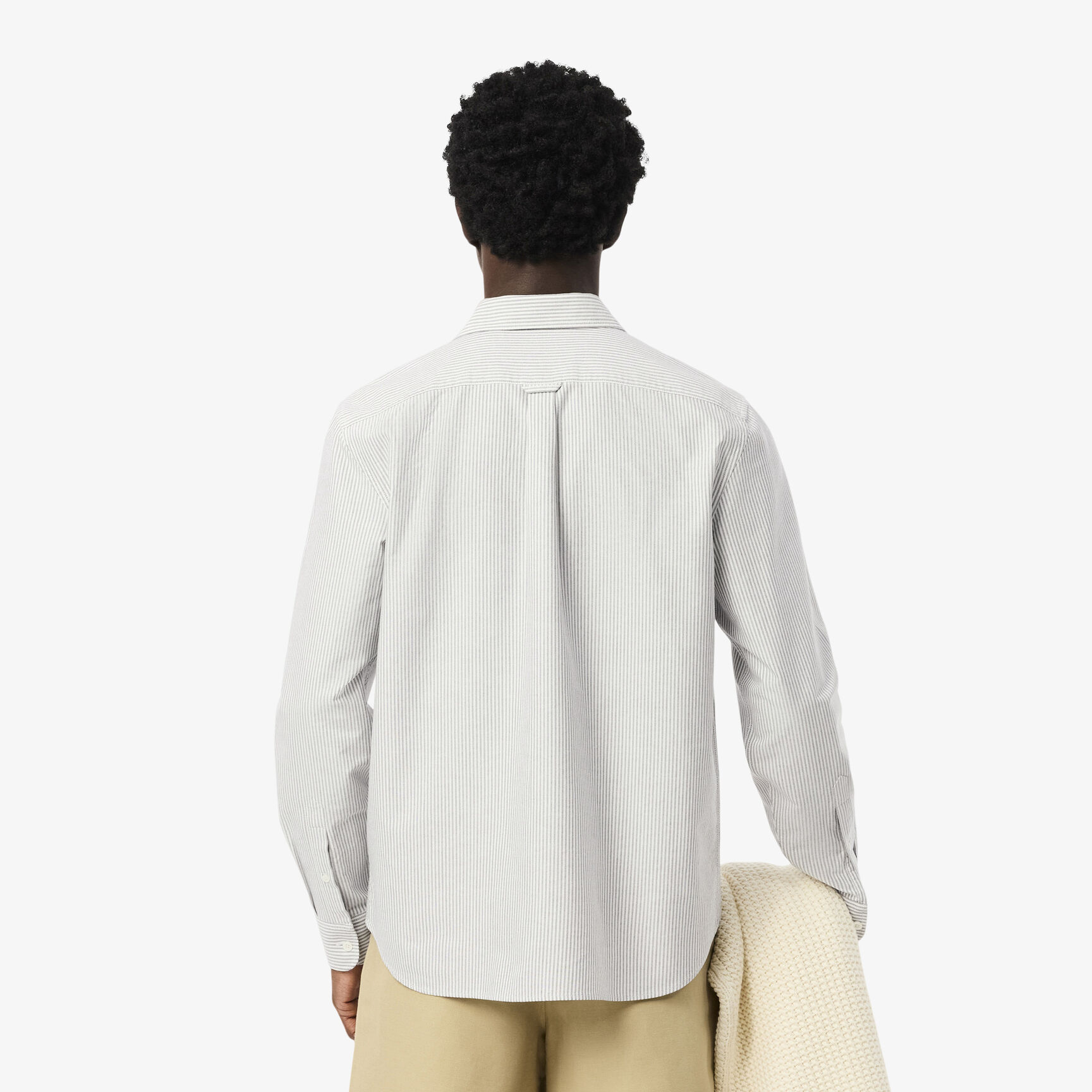 قميص أكسفورد مخطط بقصّة عادية