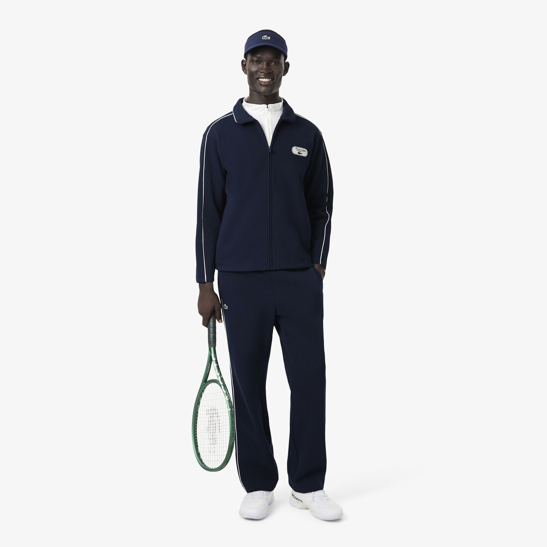Tennis Heritage Zipped Badge Accent Sweatshirt lacoste tennis heritage zipped badge accent sweatshirt