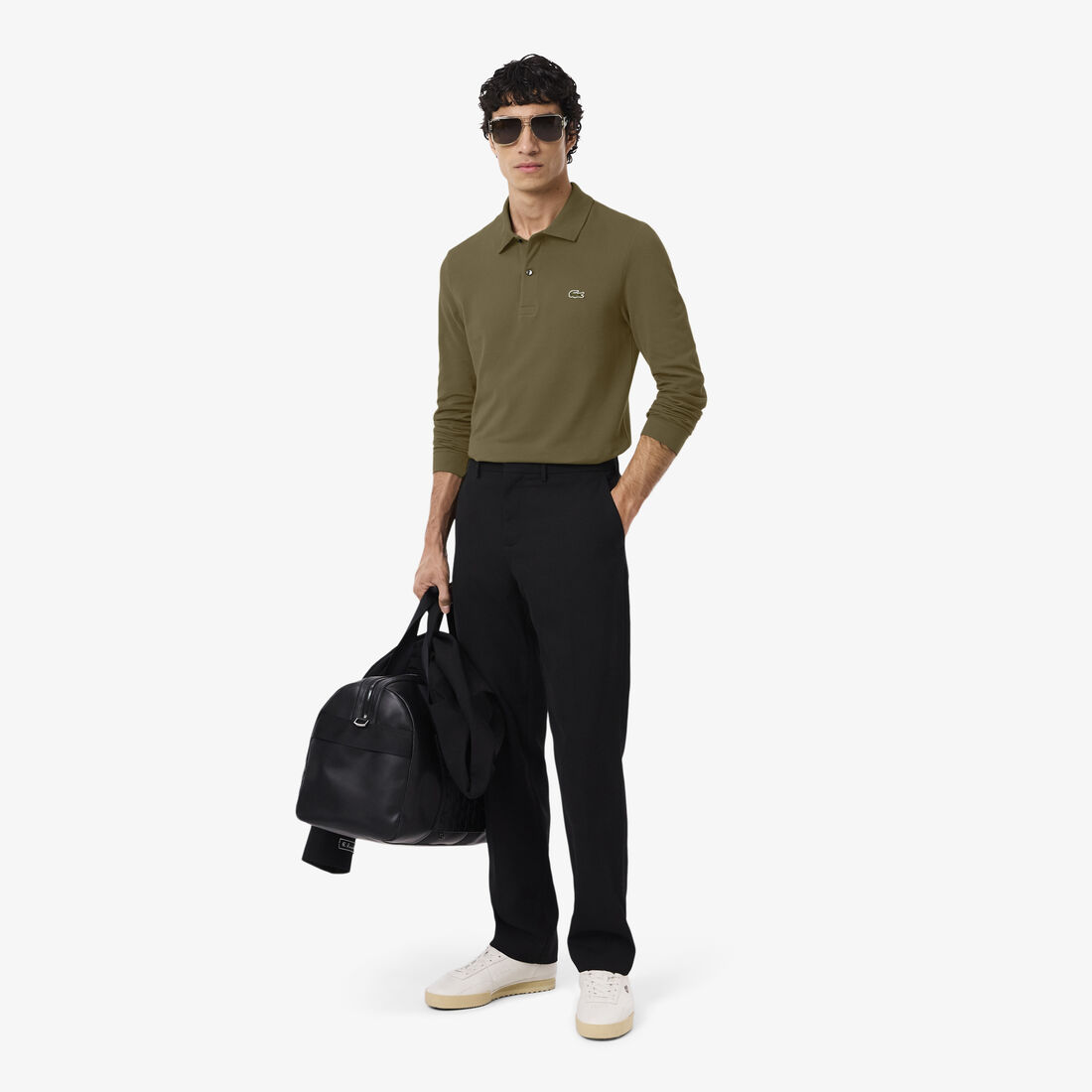 قميص بولو بقصّة ضيقة L.12.12 بأكمام طويلة قميص بولو بقصّة ضيقة L.12.12 بأكمام طويلة