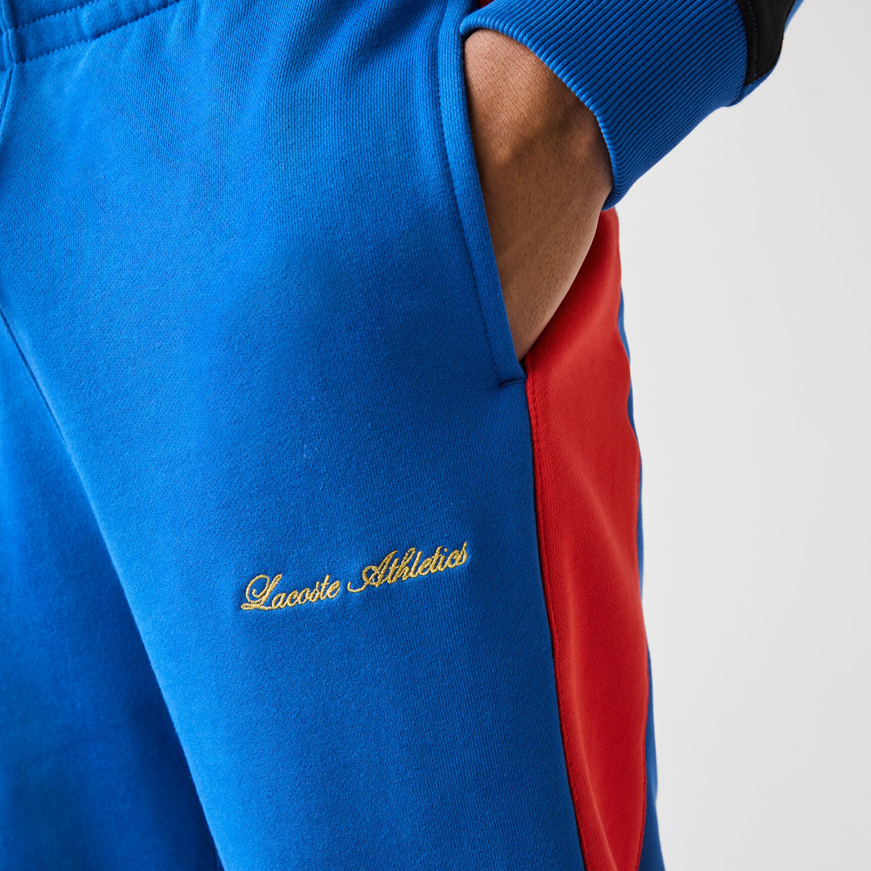 Men's Lacoste LIVE Golden Embroidery Bicolour Tracksuit Pants Men's Lacoste LIVE Golden Embroidery Bicolour Tracksuit Pants