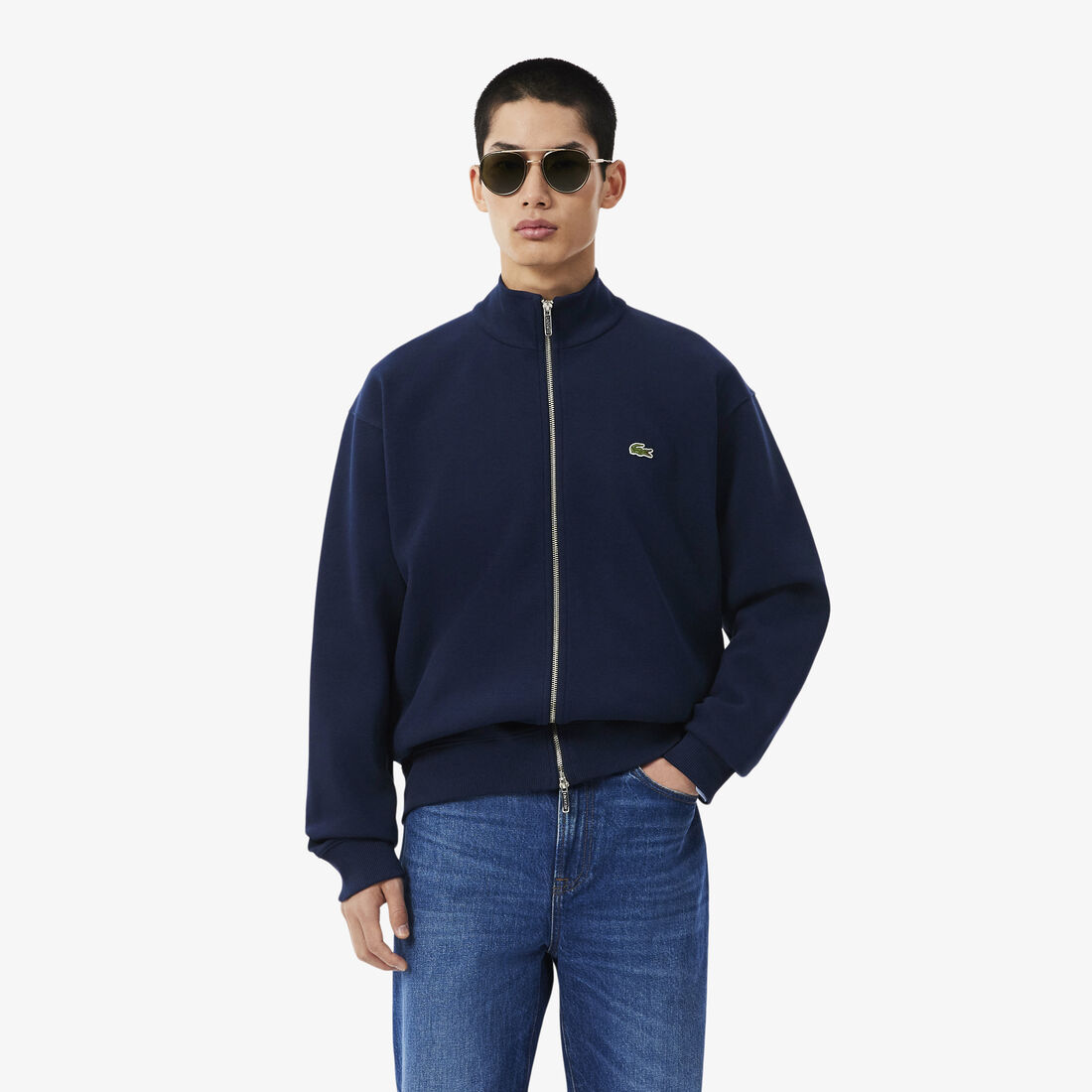 Double Face Pique Zipped Sweatshirt lacoste double face pique zipped sweatshirt