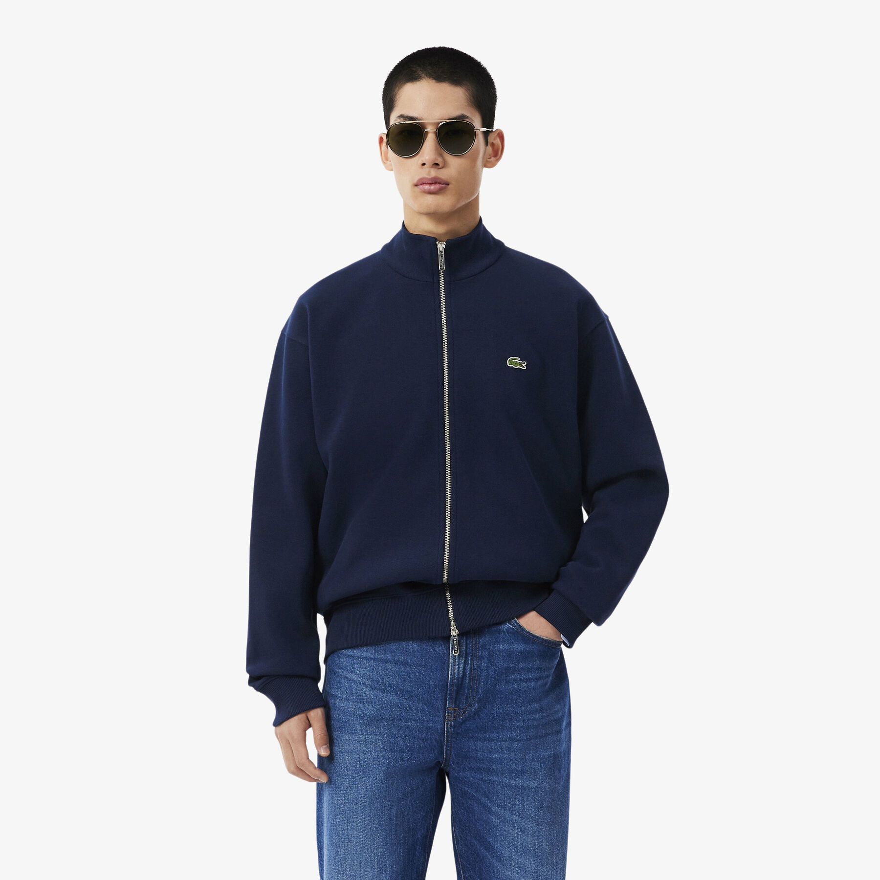 Double Face Pique Zipped Sweatshirt lacoste double face pique zipped sweatshirt