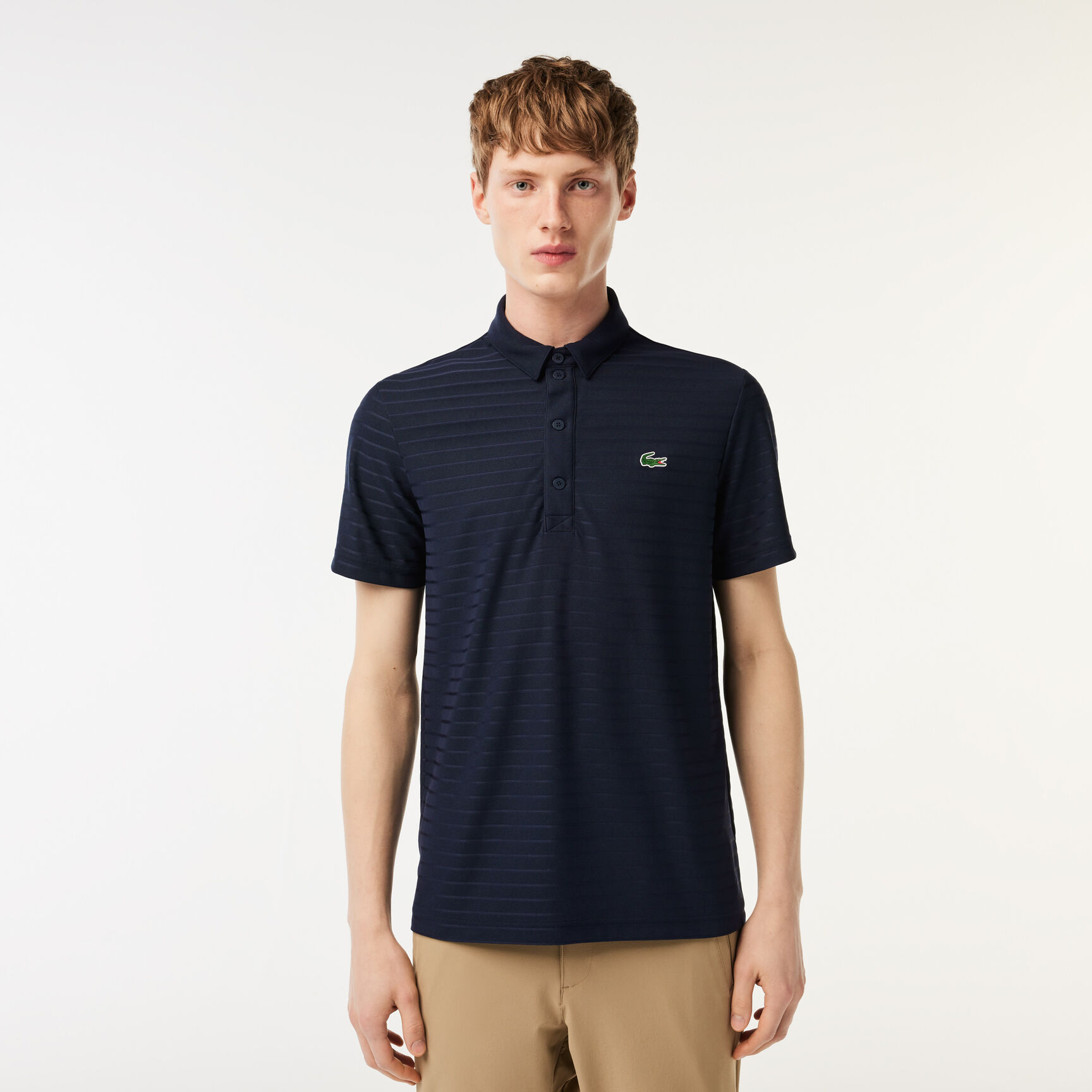Men's Lacoste SPORT Textured Breathable Golf Polo Shirt Men's Lacoste SPORT Textured Breathable Golf Polo Shirt