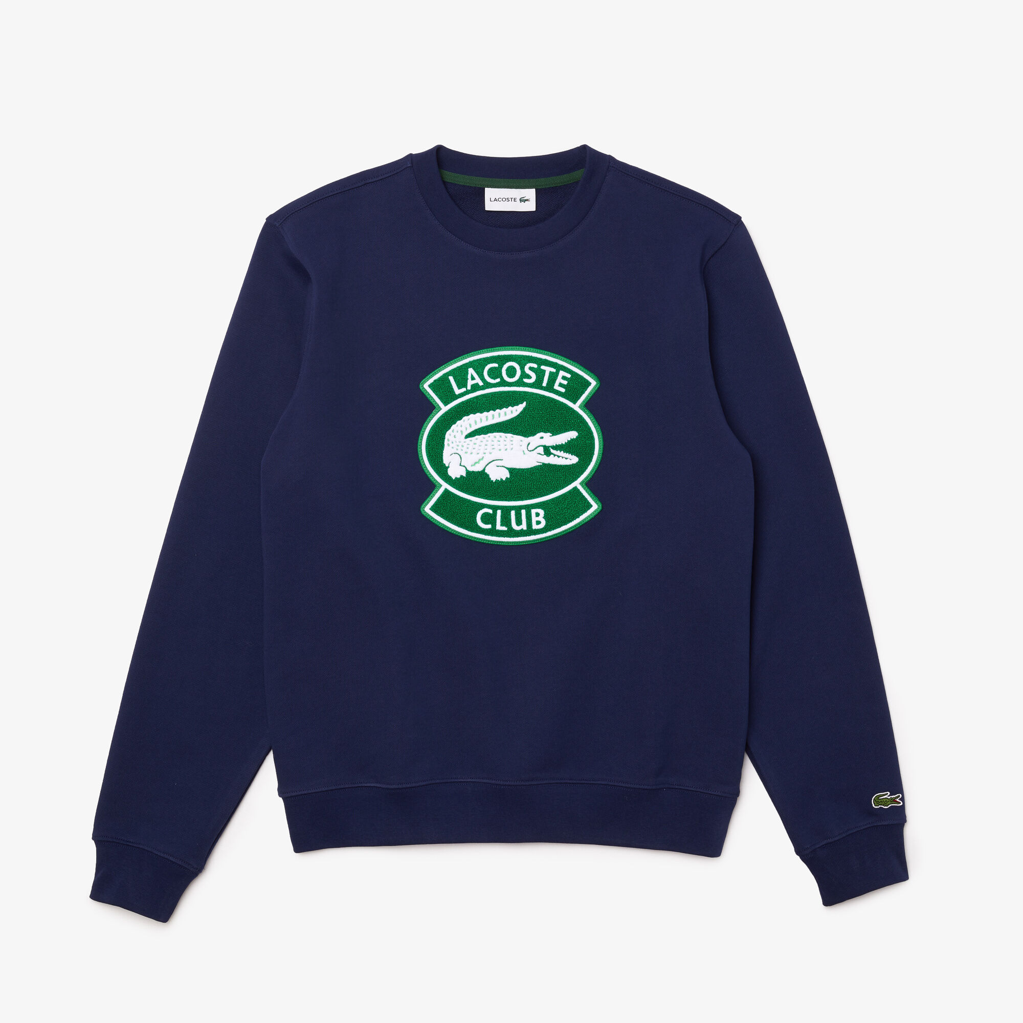 Buy Men s Lacoste Club Badge Cotton Fleece Sweatshirt Lacoste SA
