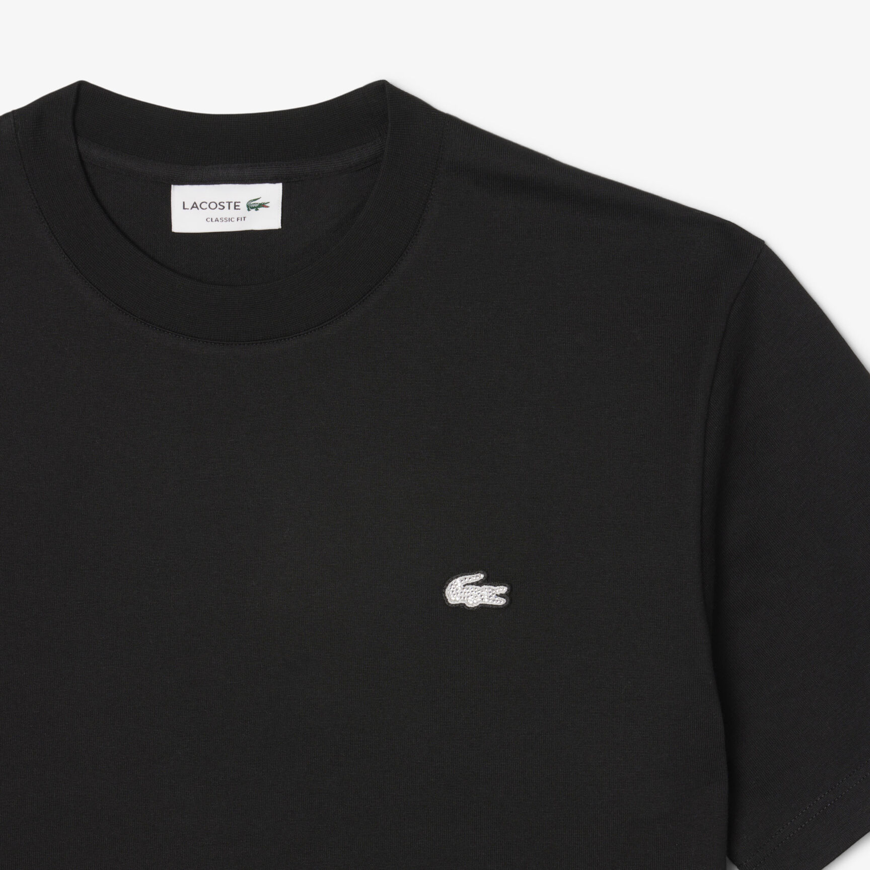 تي شيرت قطني بنقشة جلد التمساح الماسي