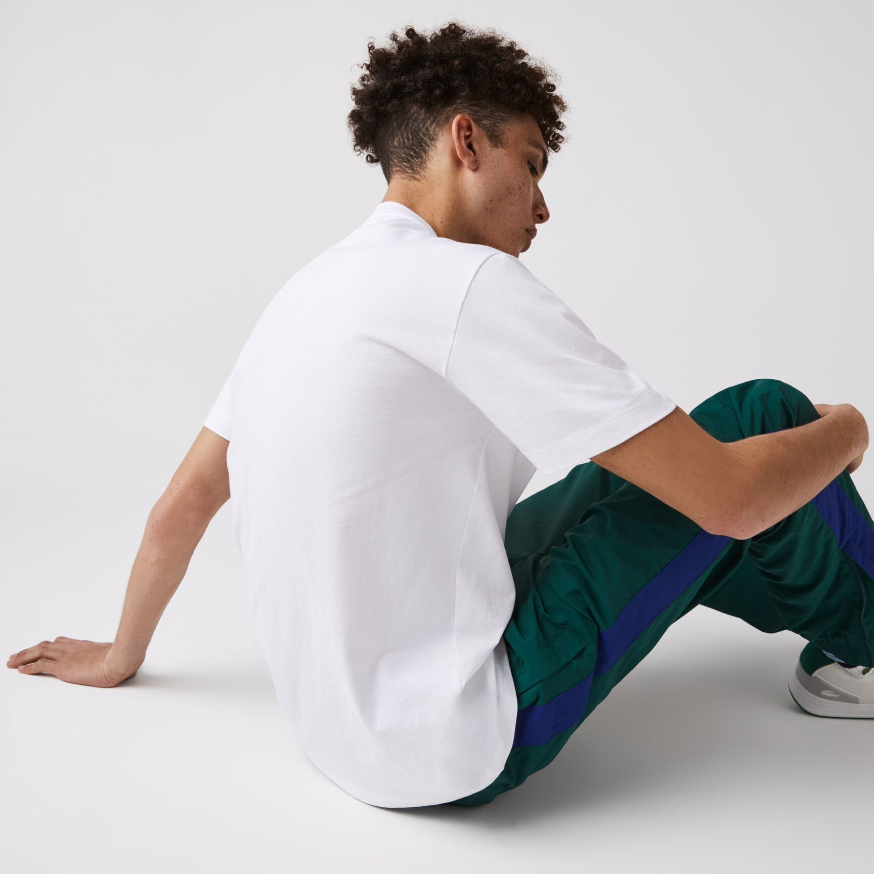 Men's Crew Neck Pennants L Badge Cotton T-Shirt