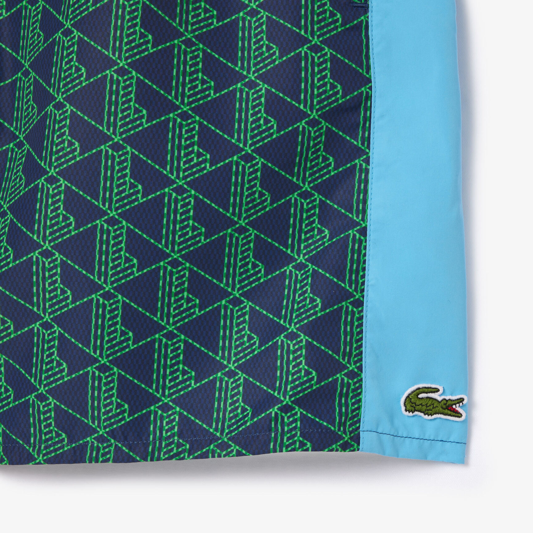 سروال سباحة متوسط الطول بطباعة مونوجرام من لاكوست سروال سباحة متوسط الطول بطباعة مونوجرام من لاكوست