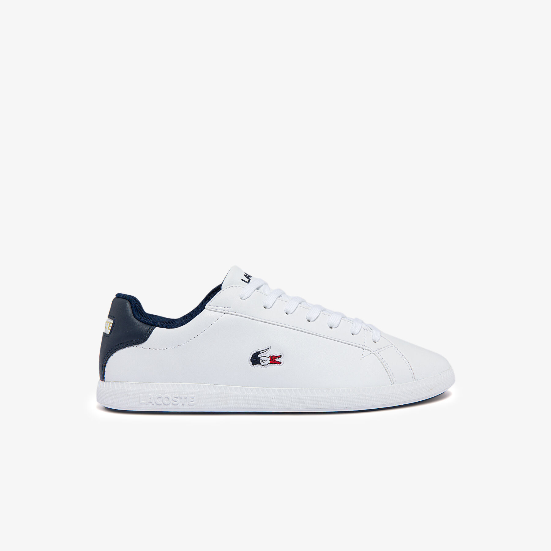 Men's Graduate Tricolore Leather and Synthetic Trainers lacoste men s graduate tricolore leather and synthetic trainers