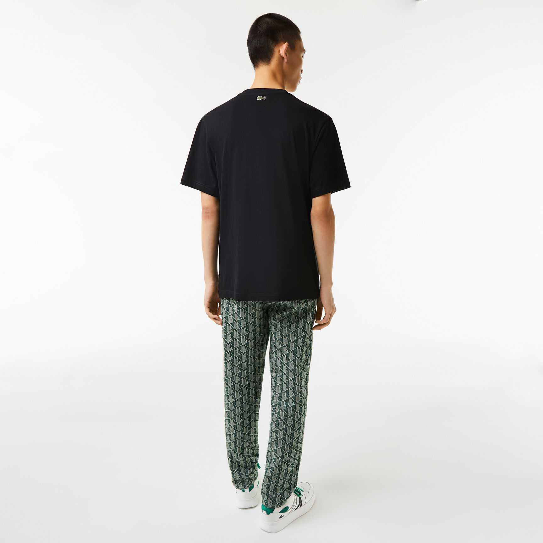 Men's Regular Fit Branded Monogram Print T-Shirt