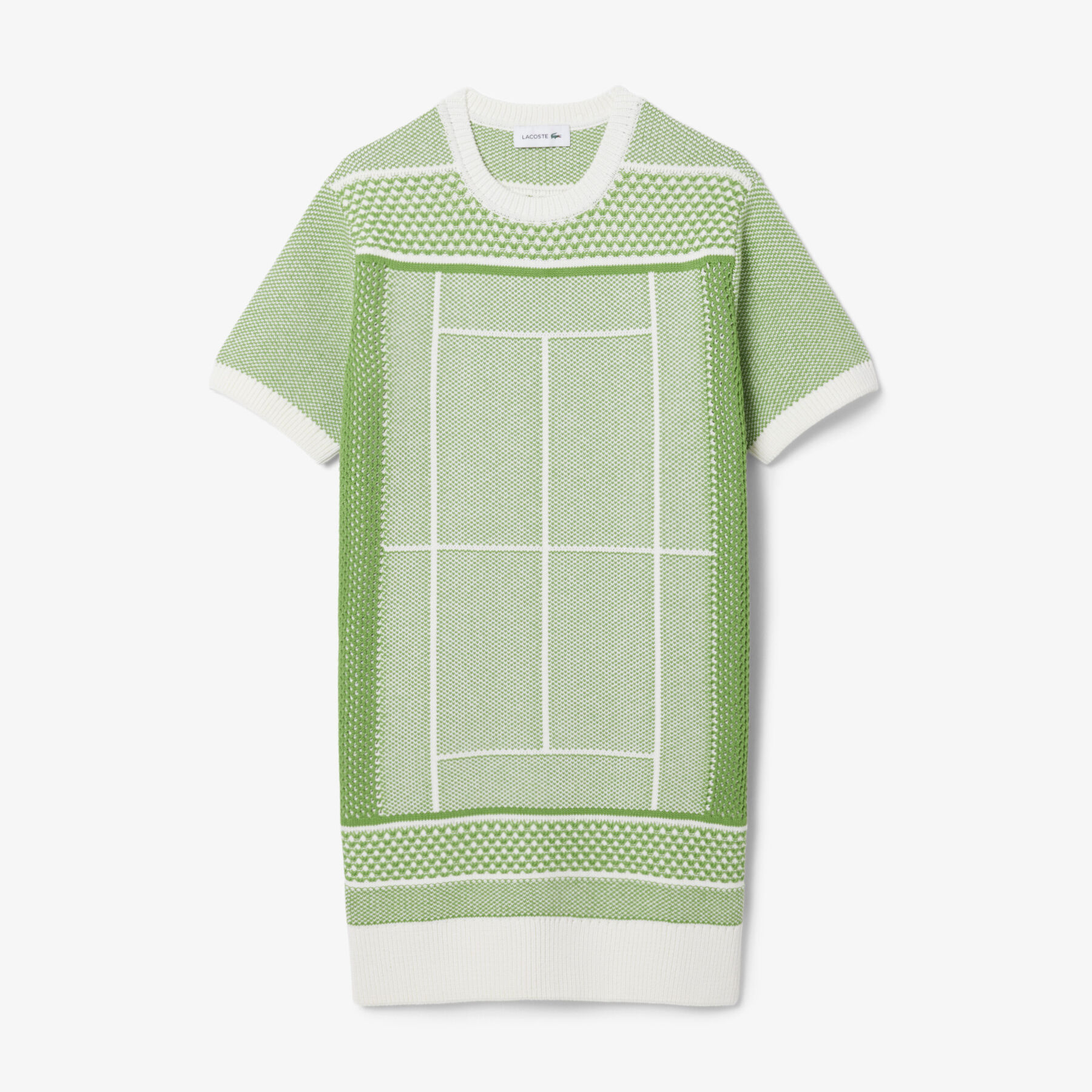 Tennis Court Jacquard Sweater Dress lacoste tennis court jacquard sweater dress