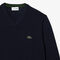 Monochrome Cotton V-neck Sweater