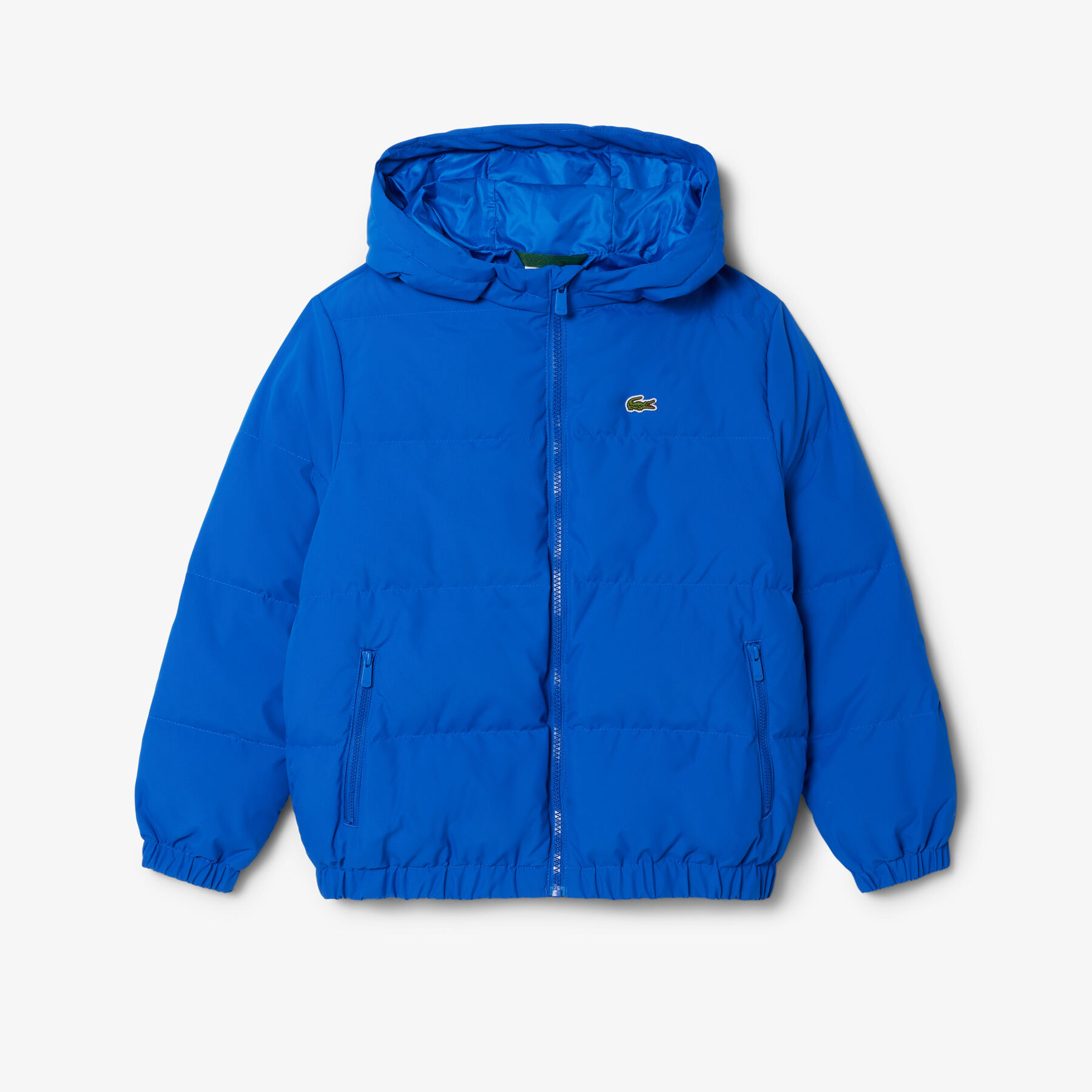 Hooded Puffer Jacket with Crocodile at the back