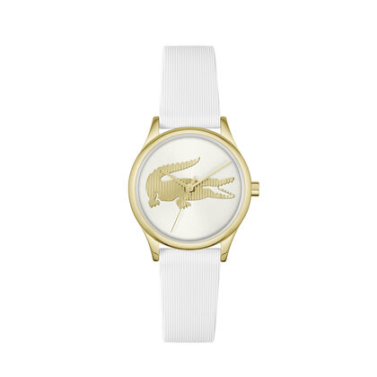 ساعة Crocodelle بسوار سيليكون أبيض