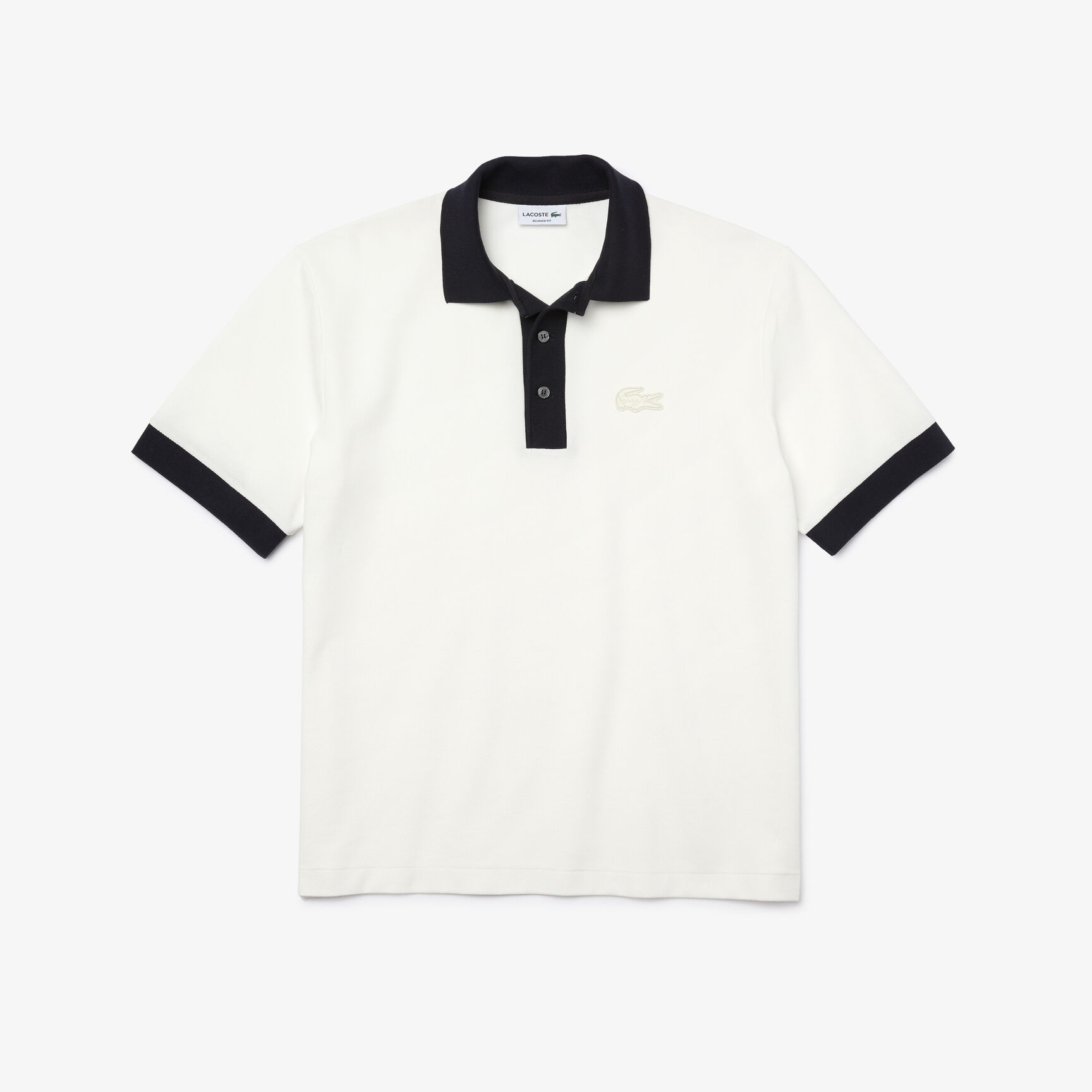 Men’s Lacoste Loose Fit Textured Cotton Piqué Polo Men’s Lacoste Loose Fit Textured Cotton Piqué Polo