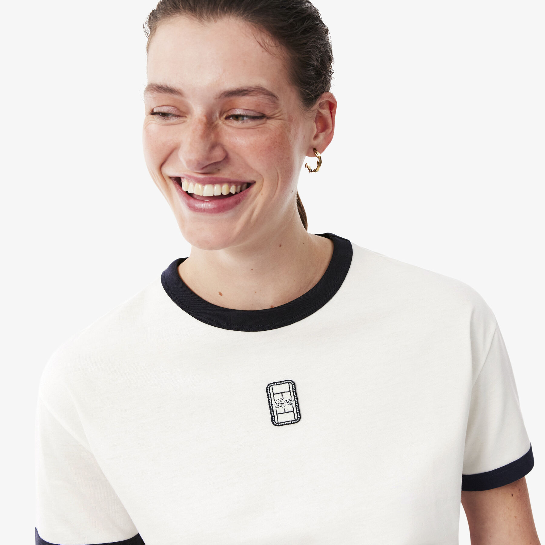 Embroidered Badge Jersey T-shirt