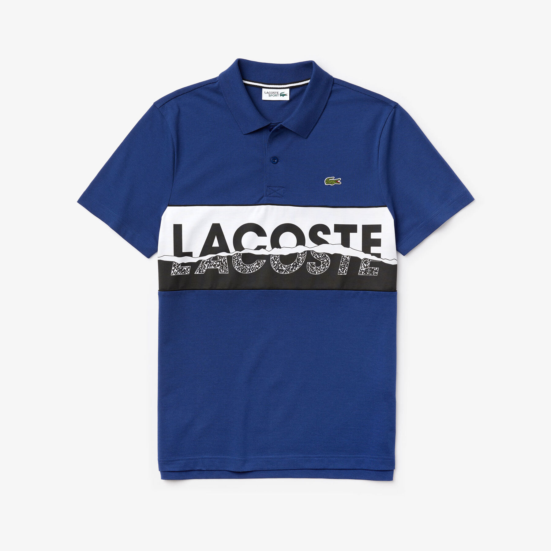 Men's Lacoste SPORT Graphic Print Ultra-Light Cotton Polo Shirt men s lacoste sport graphic print ultra light cotton polo shirt
