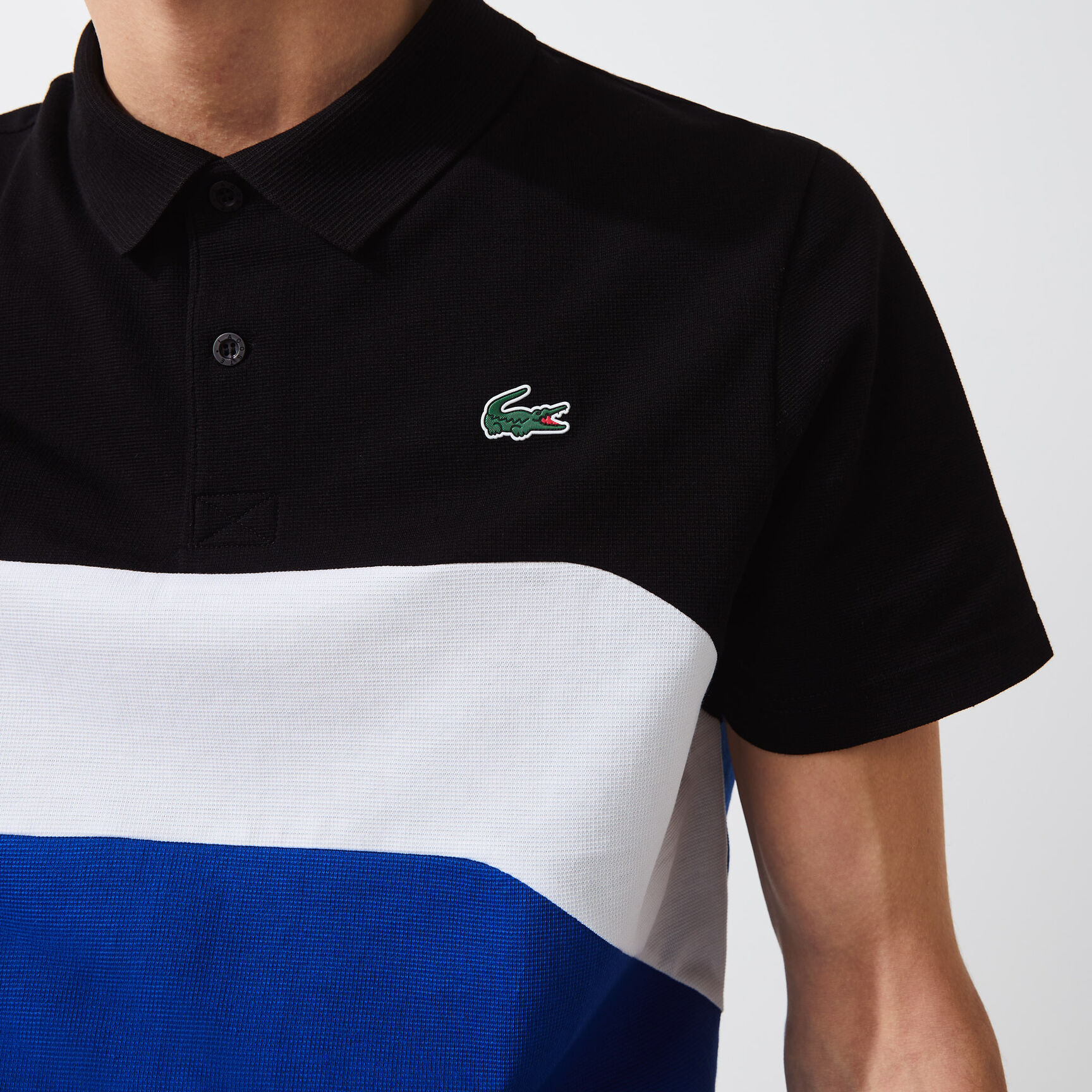 قميص بولو للتنس للرجال فائق الخفة مع كتل لونية مجموعة Lacoste SPORT قميص بولو للتنس للرجال فائق الخفة مع كتل لونية مجموعة Lacoste SPORT