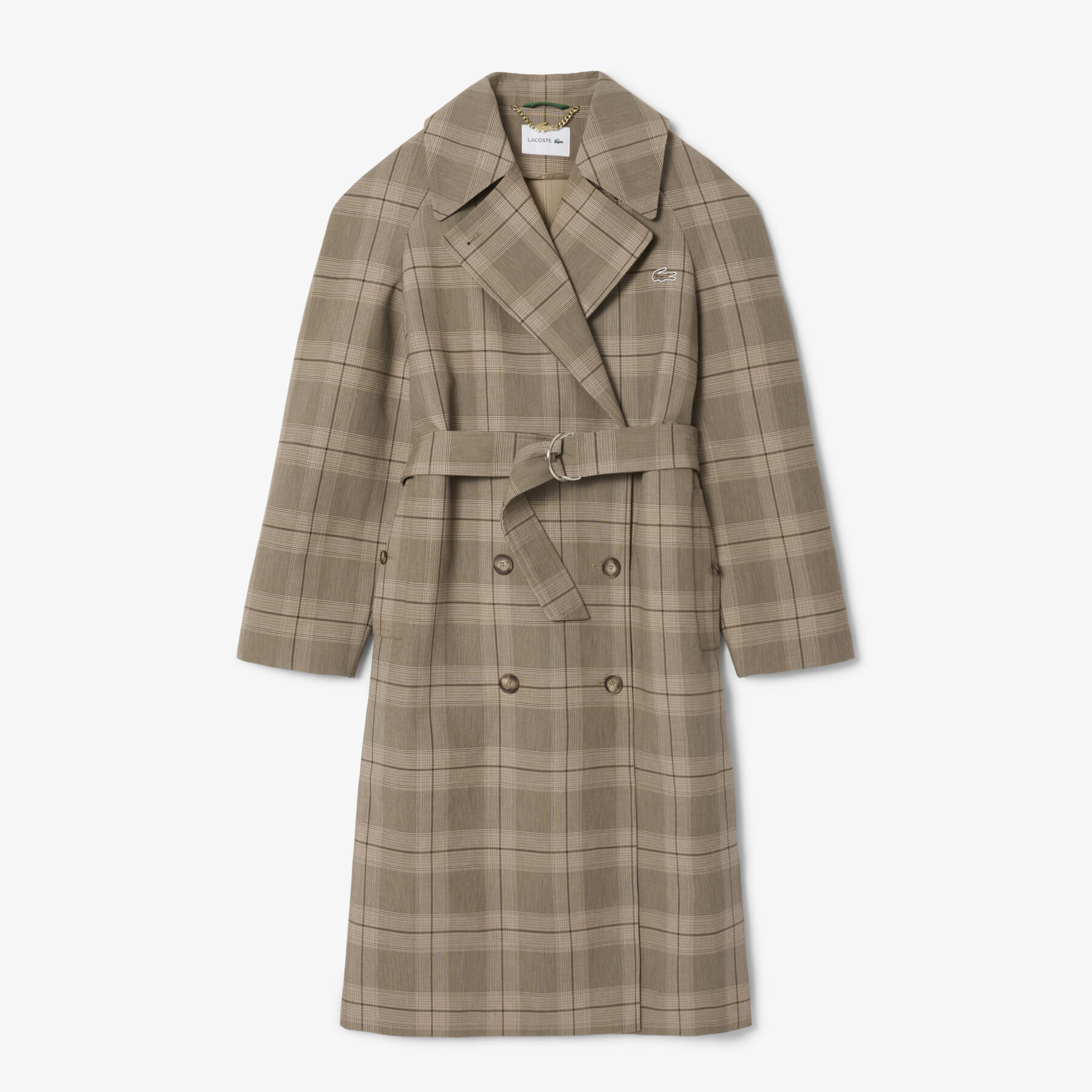 Water-Repellent Plaid Wrap Coat Water-Repellent Plaid Wrap Coat