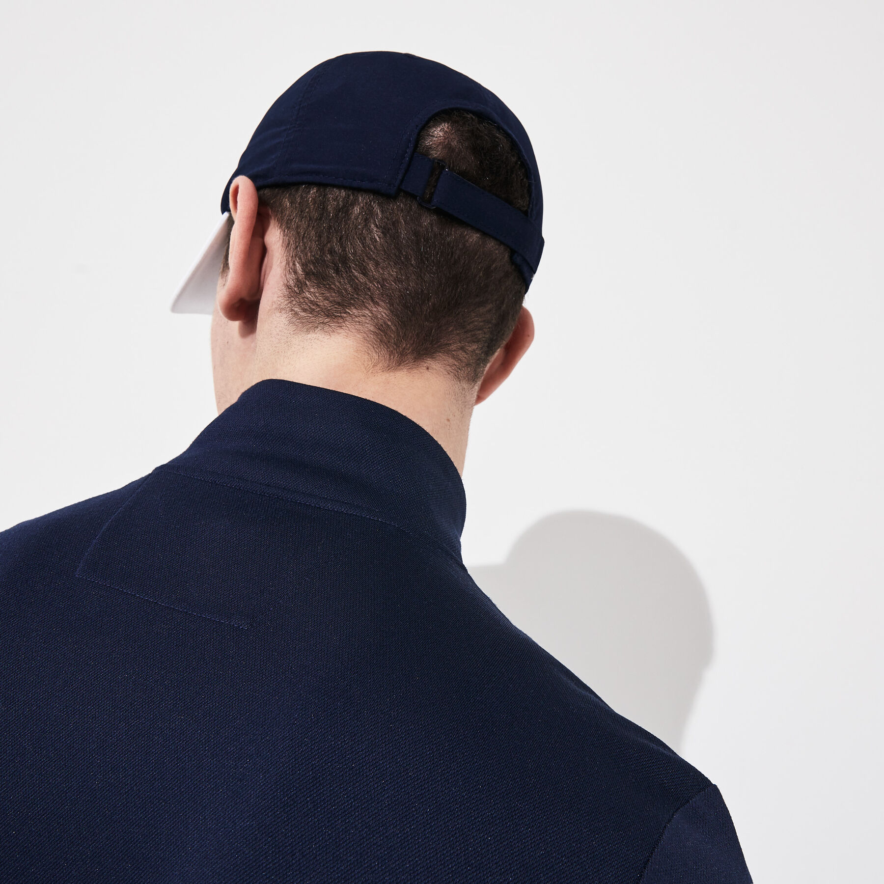 men s lacoste sport colourblock resistant piqu  zip sweatshirt