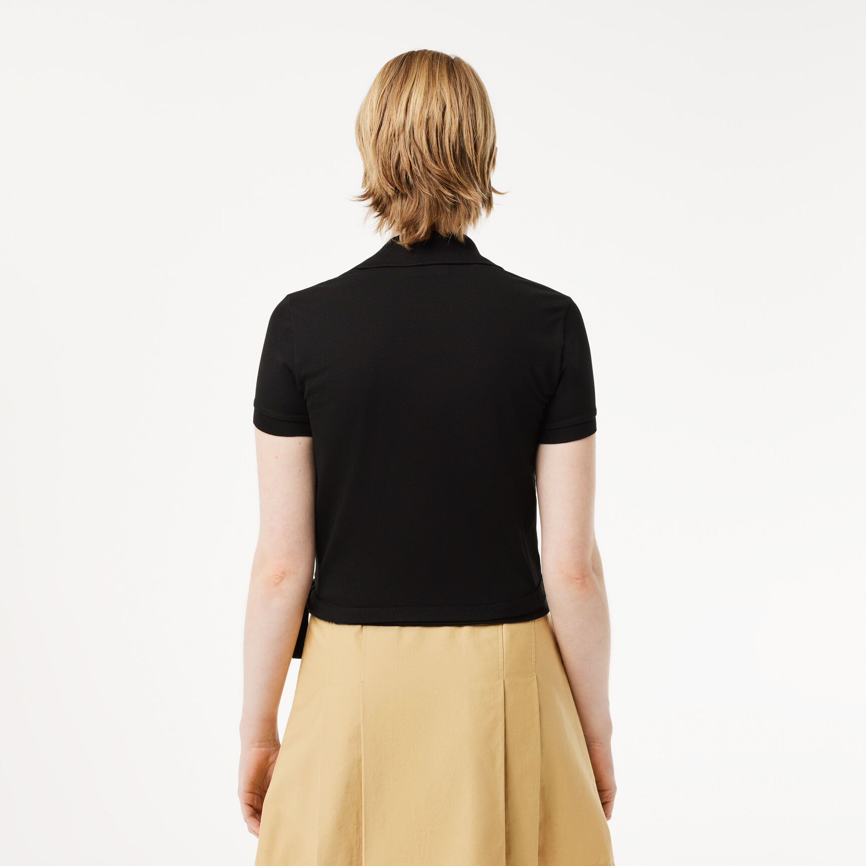 قميص بولو بيكيه مطاطي متقاطع