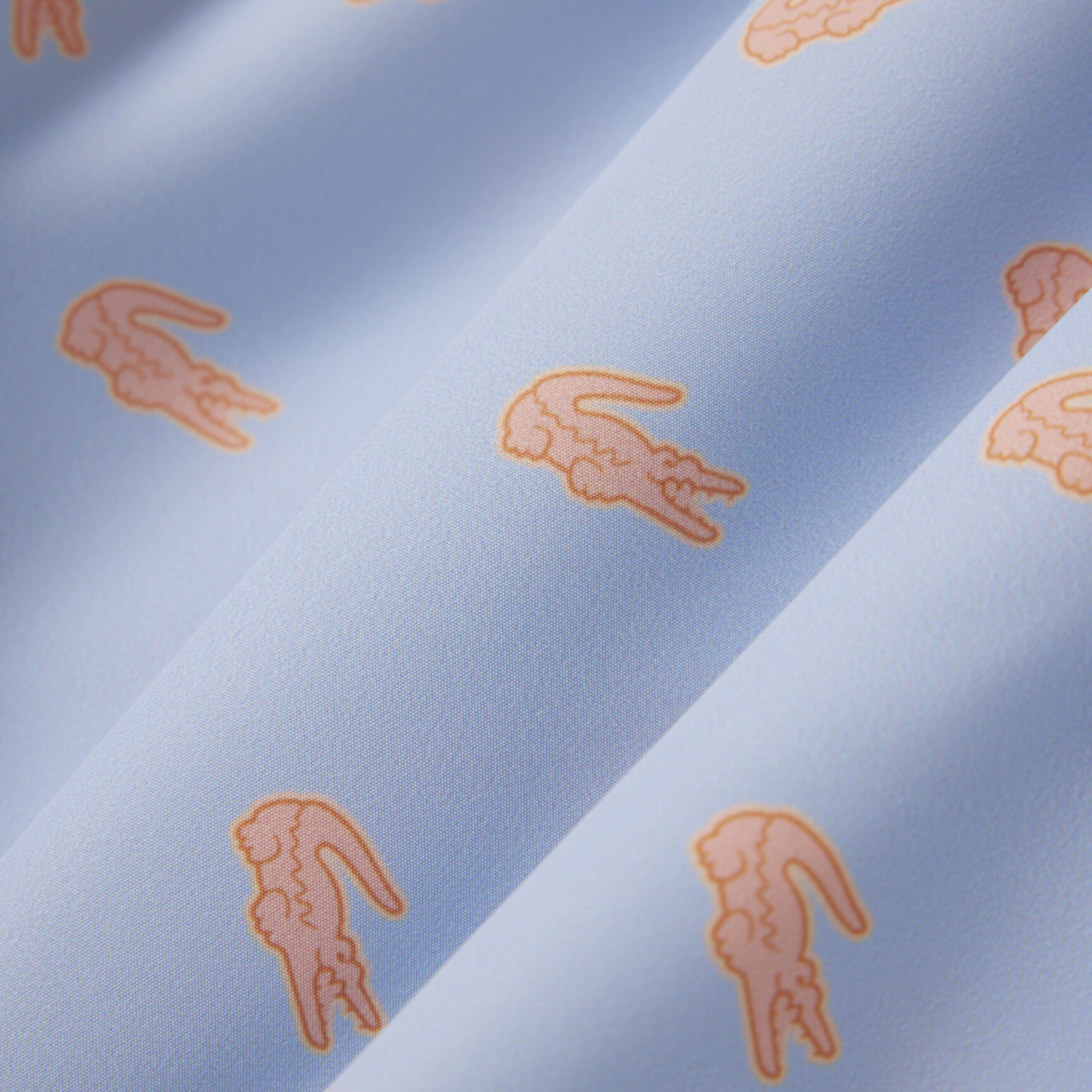 Mid Length Crocodile Print Swim Trunks