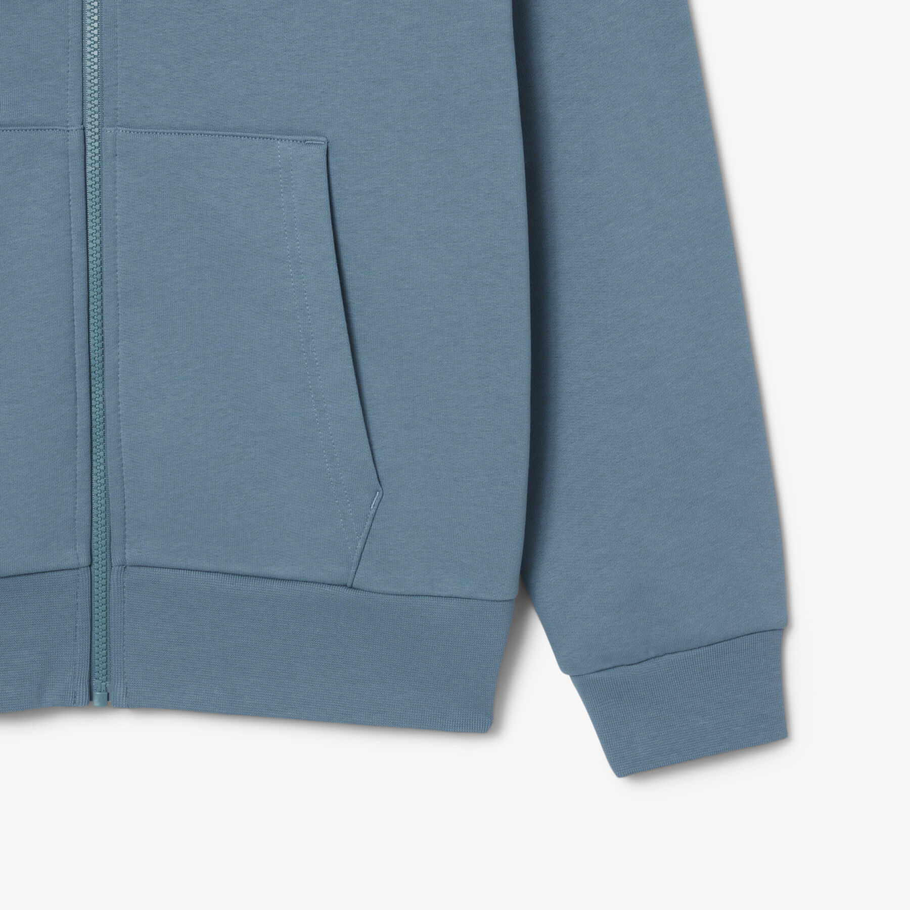lacoste zip up fleece hoodie