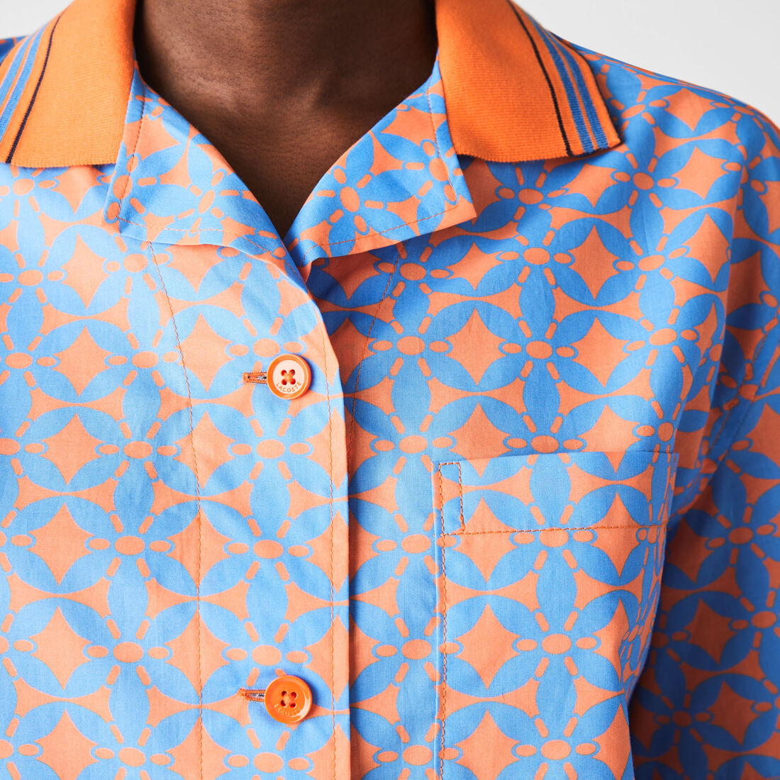 قميص قطن بوبلين مطبوع للنساء قميص قطن بوبلين مطبوع للنساء