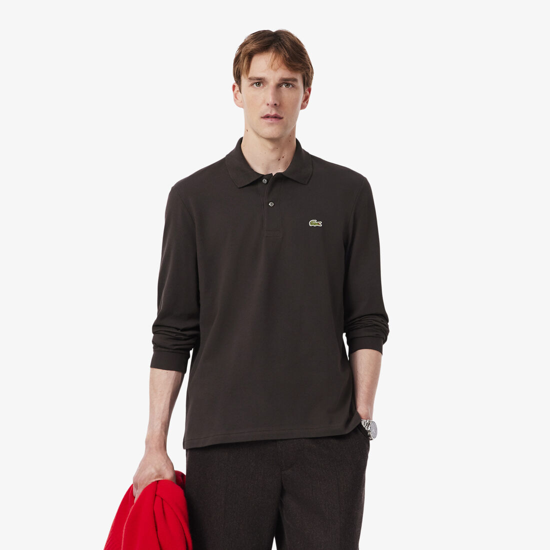Classic Fit Long Sleeved L.12.12 Polo Shirt
