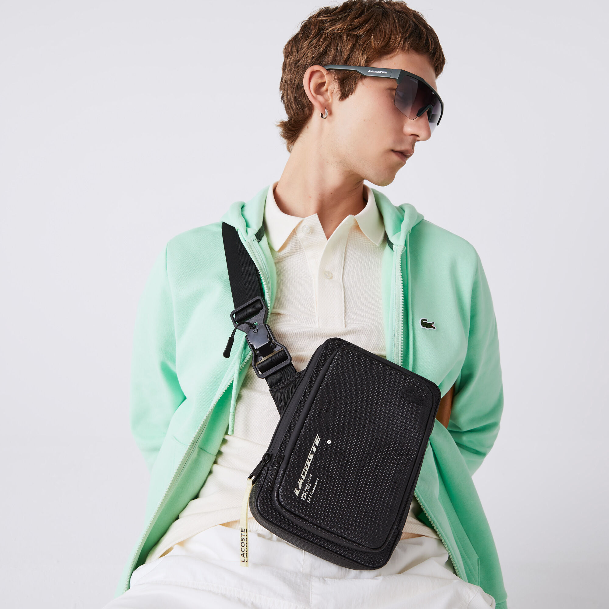 Buy Men s Lacoste Chantaco Contrast Branded Crossover Bag Lacoste SA