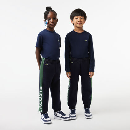 Kids' Lacoste Organic Cotton And Recycled Polyester Track Pants