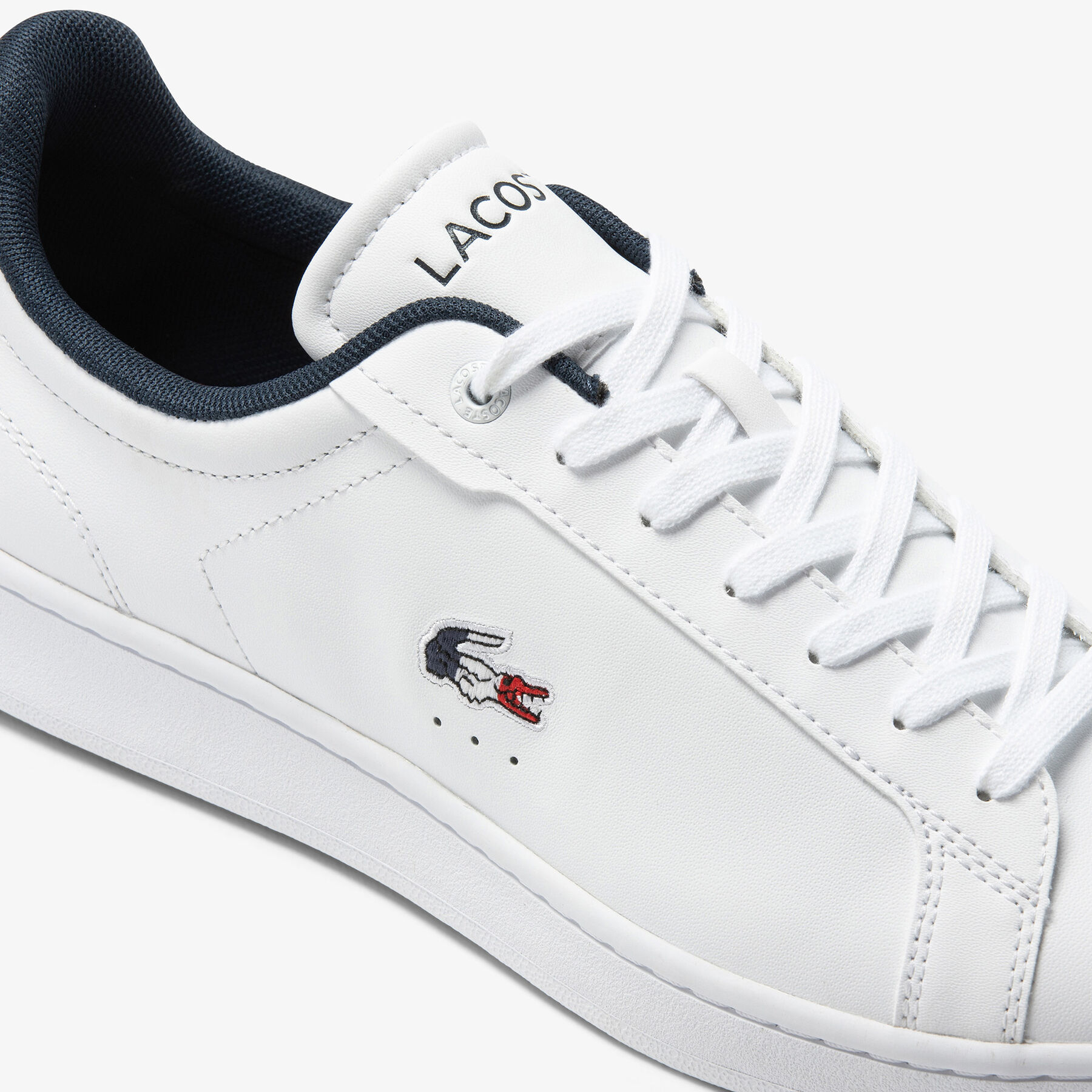 Men's Lacoste Carnaby Pro Leather Tricolour Trainers men s lacoste carnaby pro leather tricolour trainers
