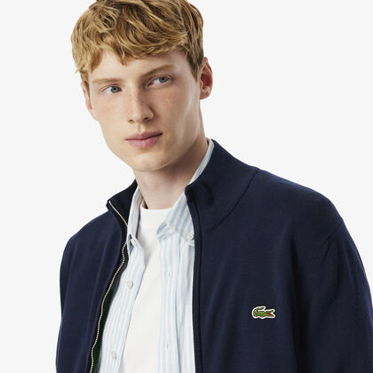 Zipped High Neck Cotton Sweater Zipped High Neck Cotton Sweater