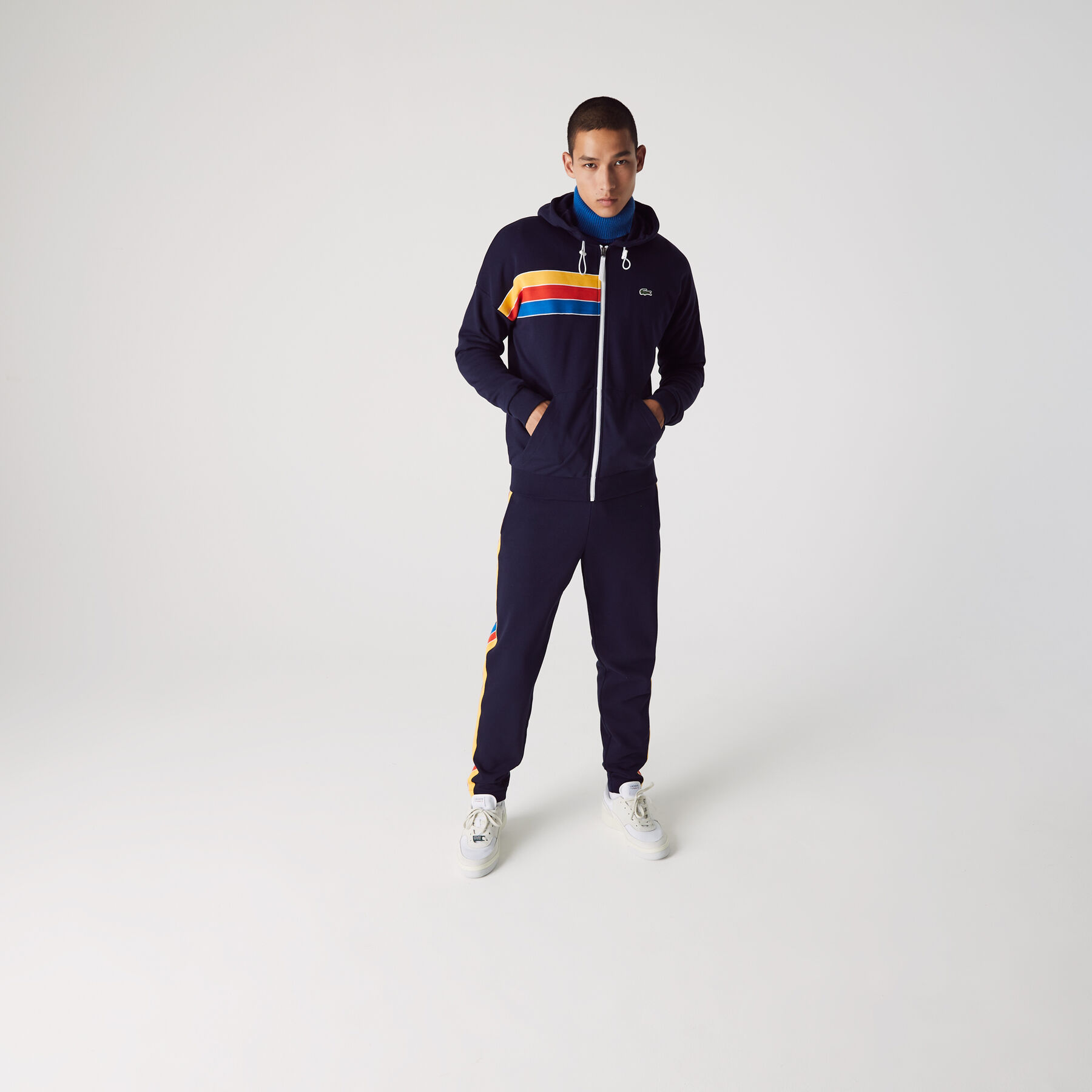 Men's Lacoste SPORT Hooded Colourblock Fleece Zip Sweatshirt men s lacoste sport hooded colourblock fleece zip sweatshirt
