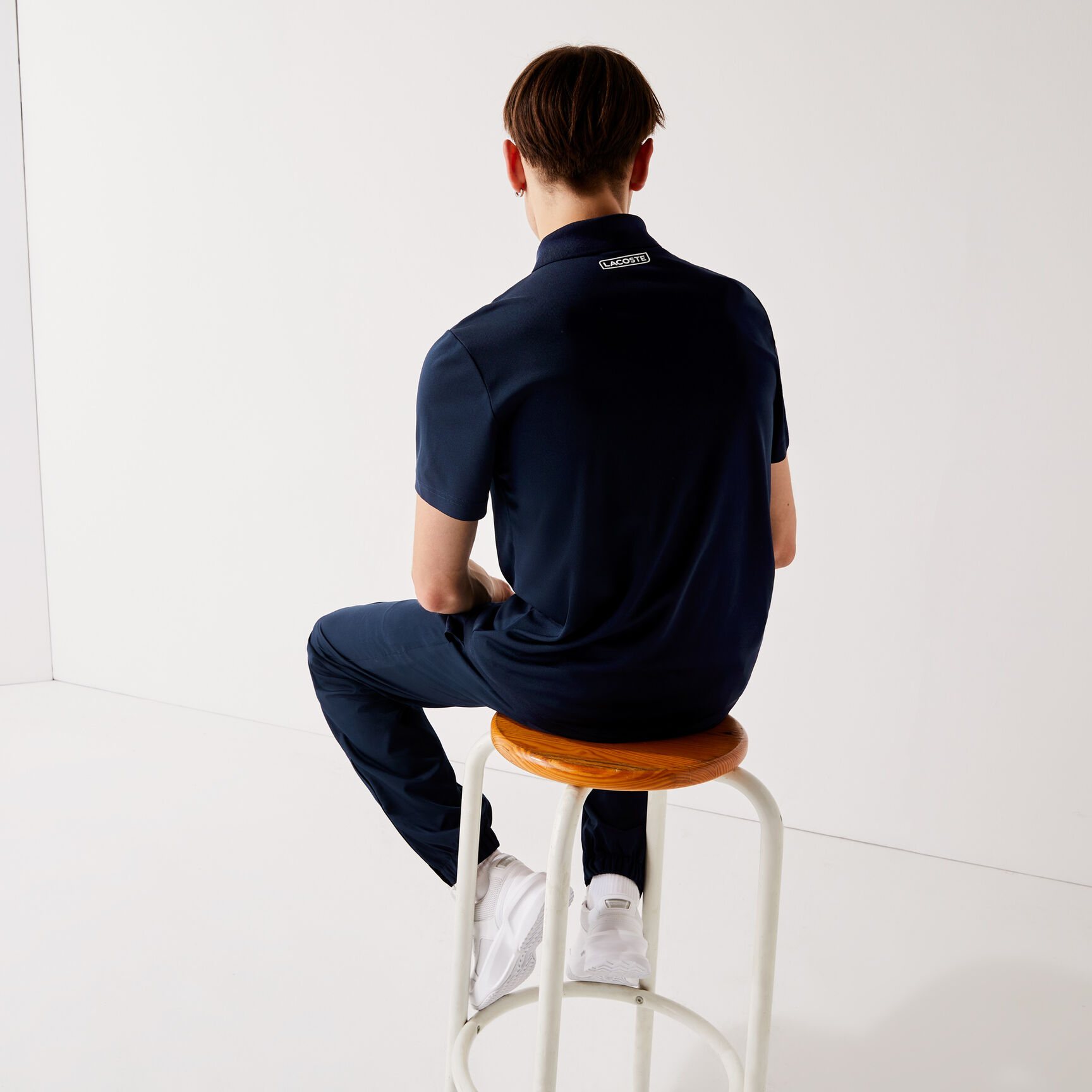 قميص بولو للتنس من البيكيه المسامي مع أجزاء مستطيلية مجموعة Lacoste SPORT للرجال قميص بولو للتنس من البيكيه المسامي مع أجزاء مستطيلية مجموعة Lacoste SPORT للرجال