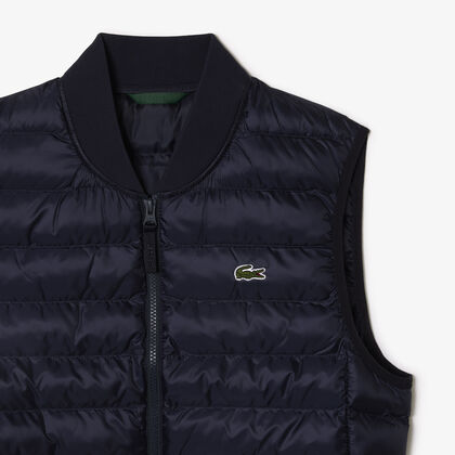 men s lacoste padded water repellent vest jacket