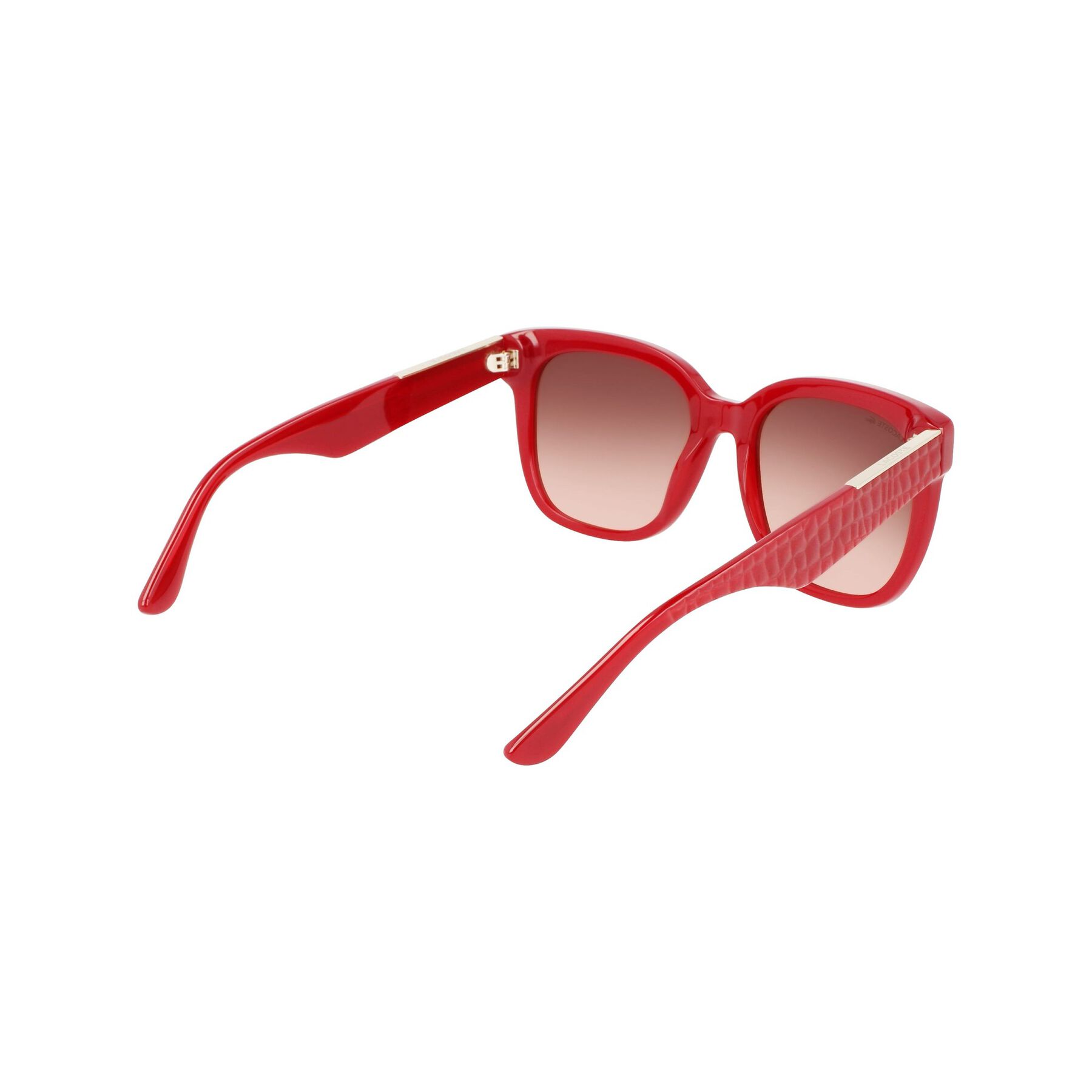 lacoste women s rectangle acetate croco skin sunglasses
