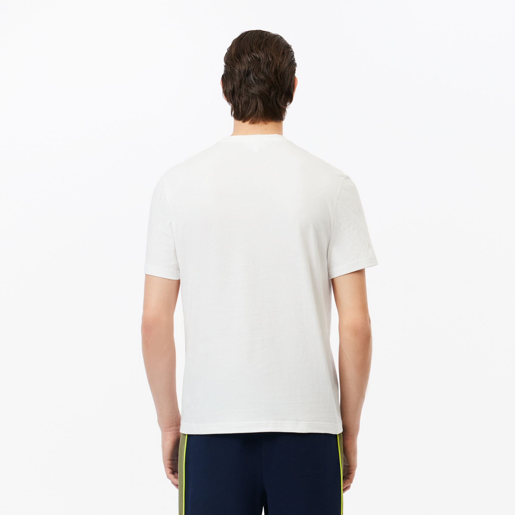 تي شيرت جيرسيه قطن ثقيل برقع متعددة لشعار الماركة