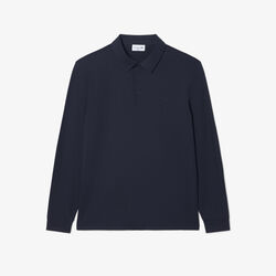 lacoste regular fit long sleeved commuter polo shirt