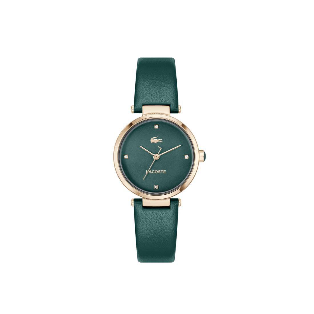 Women Leather 3 Hand Quartz Watch