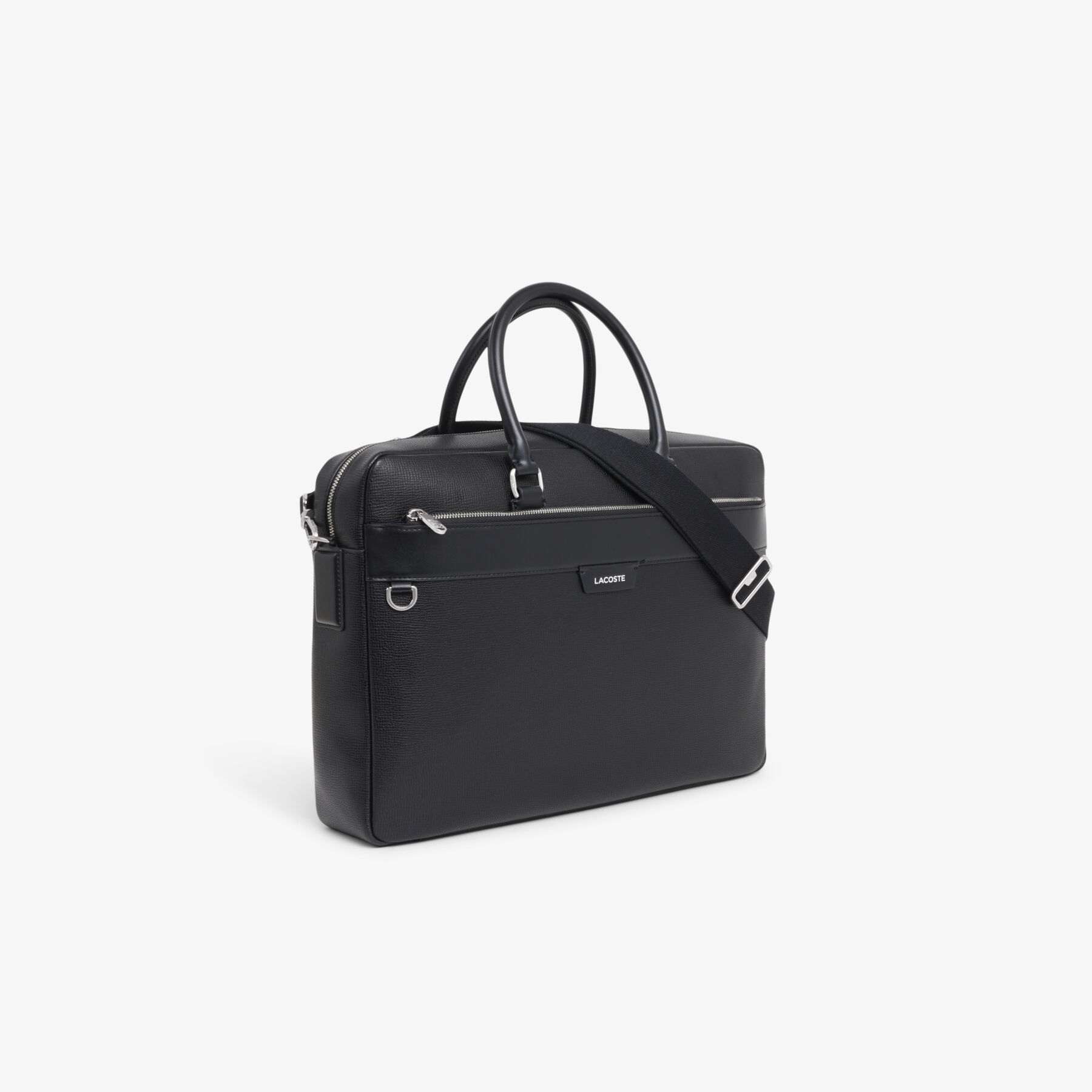lacoste ossian leather laptop bag