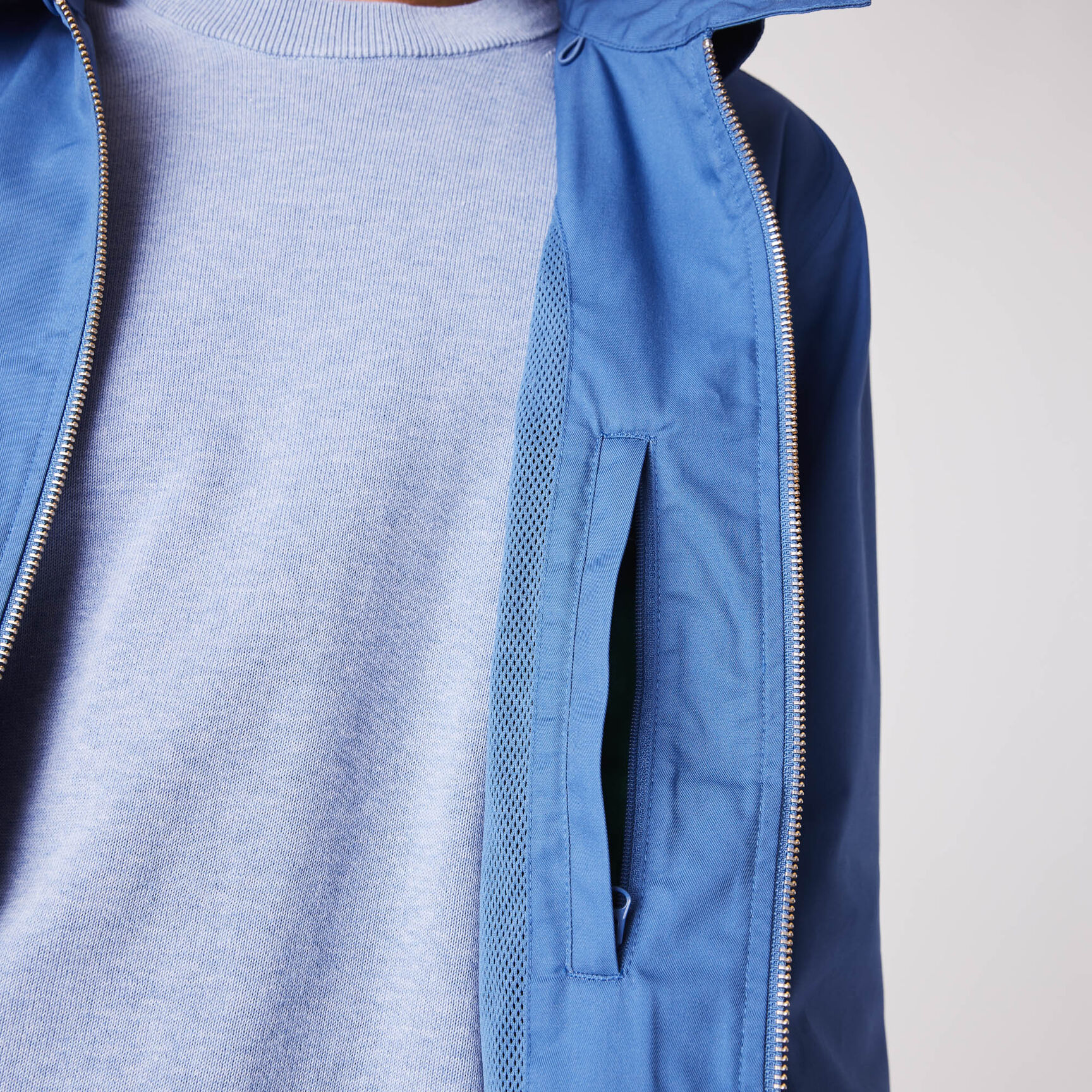 Men's Short Zippered Organic Cotton Gabardine Jacket Men's Short Zippered Organic Cotton Gabardine Jacket