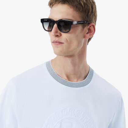 تي شيرت قطن جيرسي مطرز