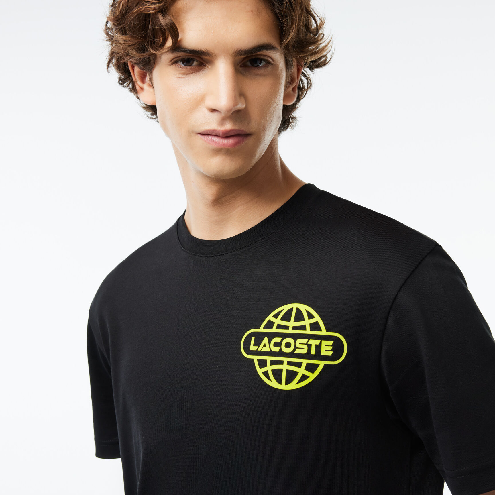 تي شيرت جيرسيه قطن بيما بفتحة رقبة مستديرة للرجال