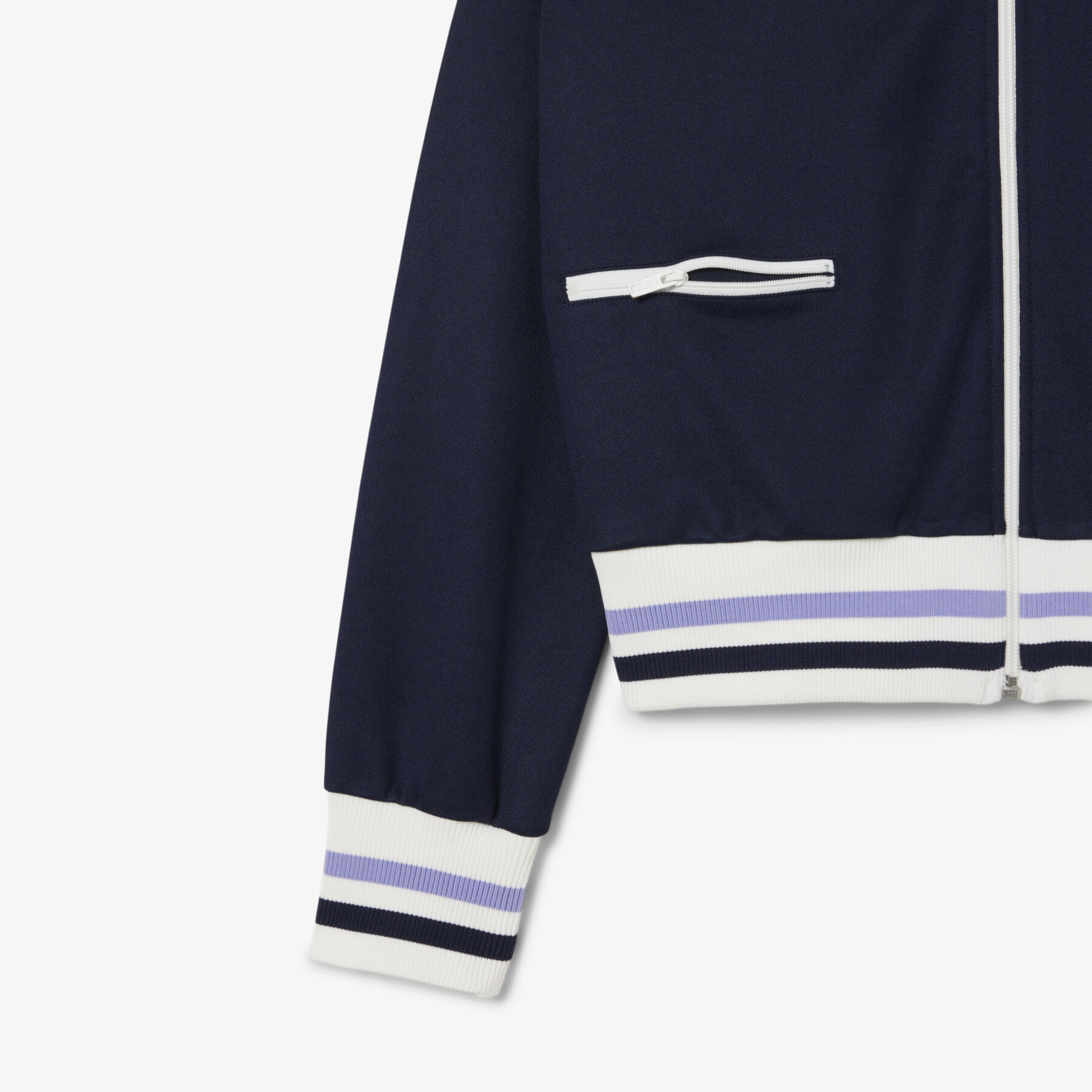 Zipped Stripe Accent Sweatshirt Zipped Stripe Accent Sweatshirt
