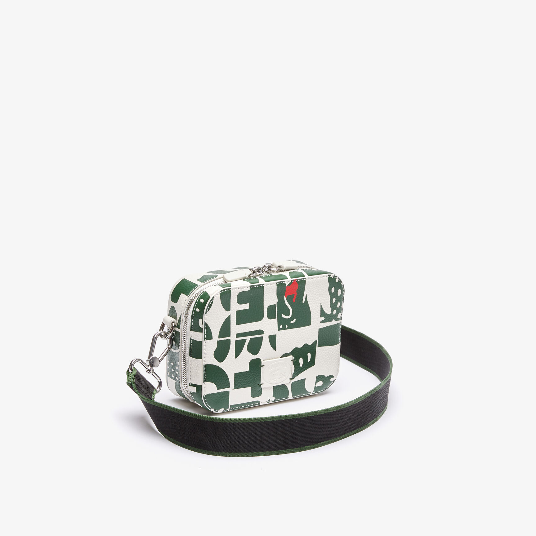 Women's Croco Crew Crocodiles Zip Grained Leather Shoulder Bag Women's Croco Crew Crocodiles Zip Grained Leather Shoulder Bag