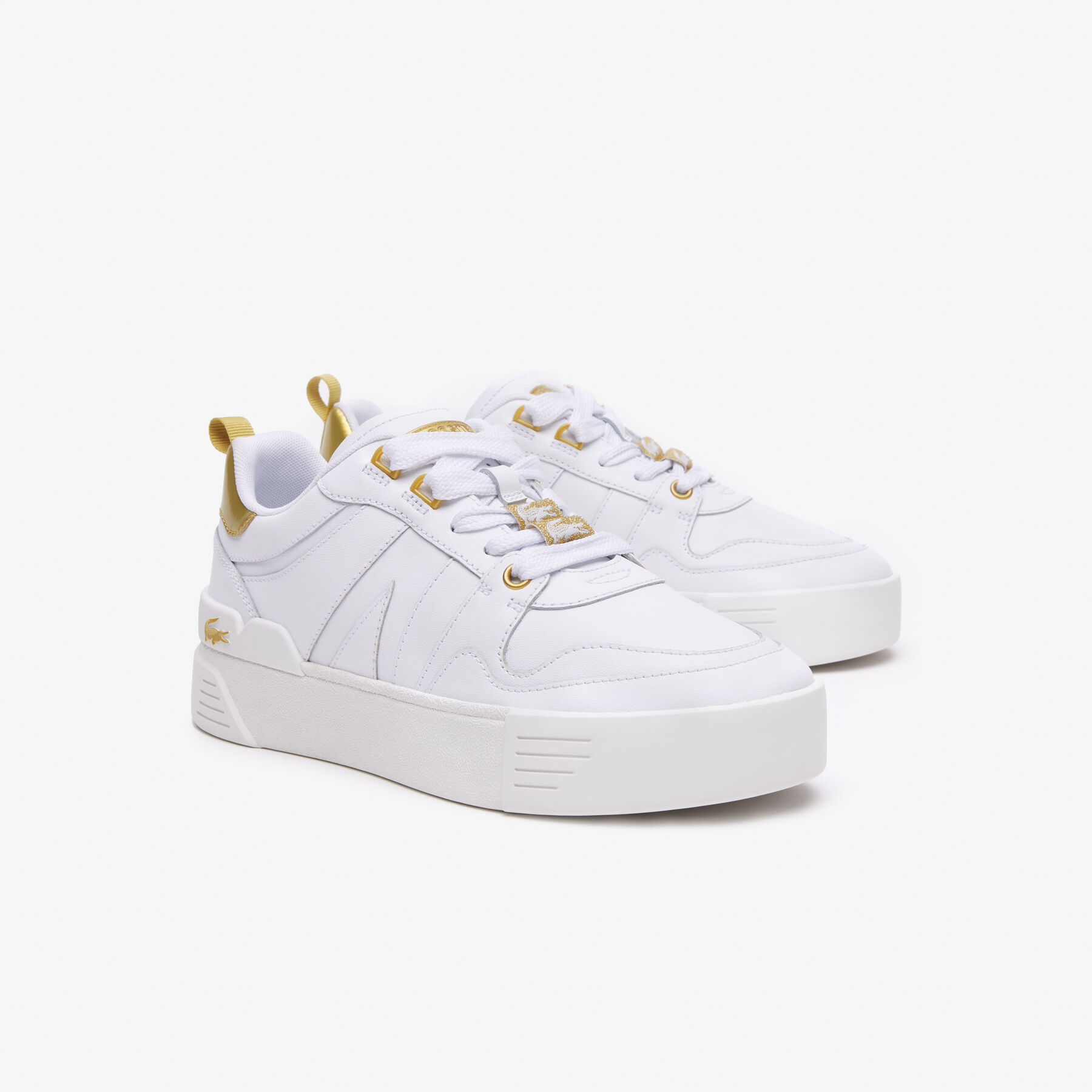 women s lacoste l002 leather trainers