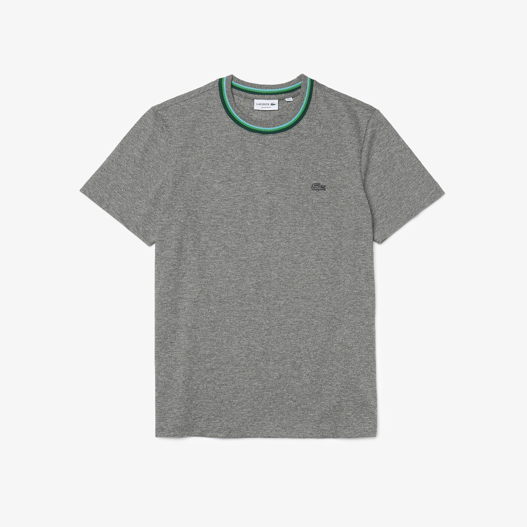 تيشيرت قطني مخطط برقبة دائرية للرجال