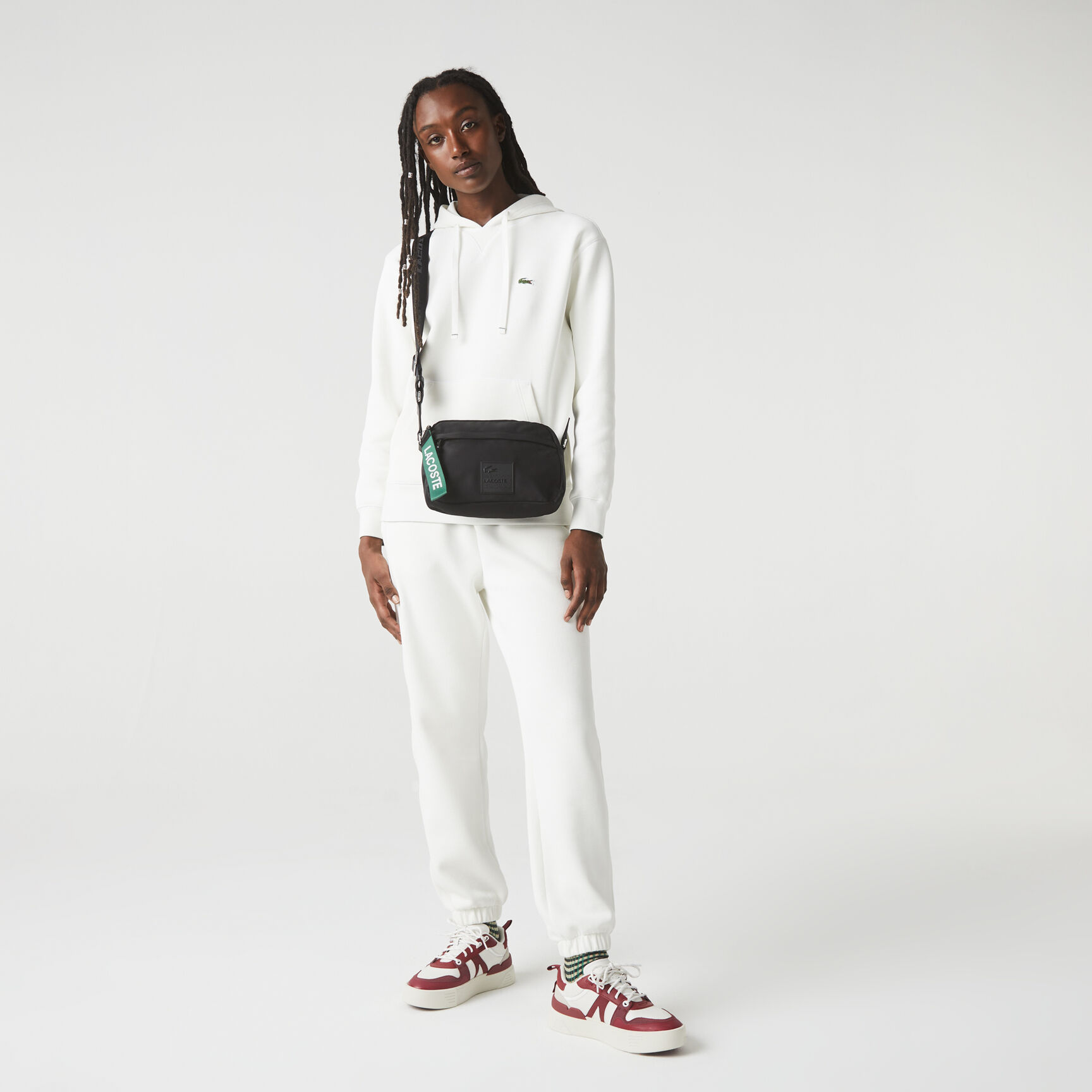 حقيبة كروس لاكوست برقعة شعار الماركة للنساء حقيبة كروس لاكوست برقعة شعار الماركة للنساء