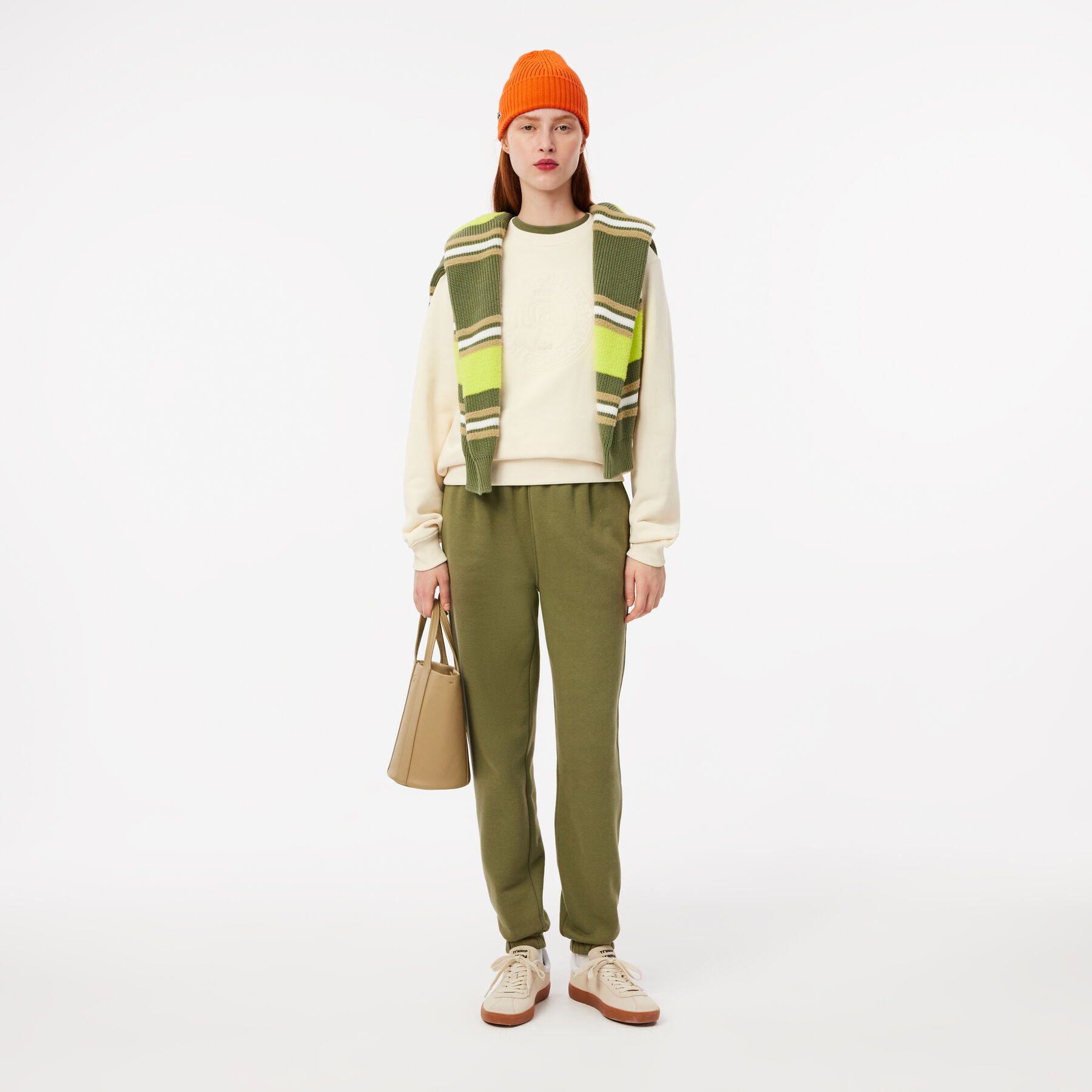 Embroidered Cotton Sweatshirt lacoste embroidered cotton sweatshirt
